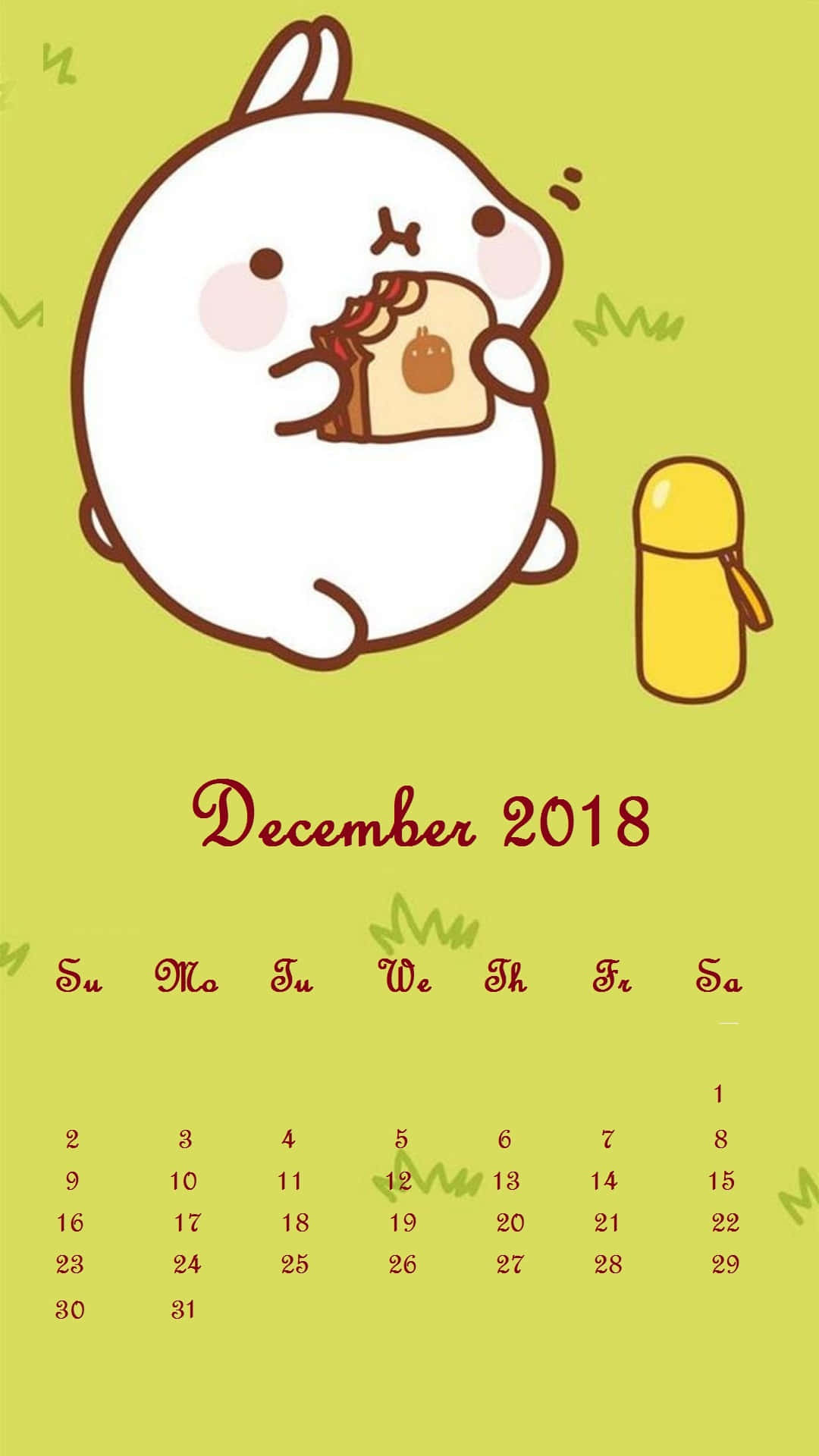 Welcome December With Joy And Cuteness Background