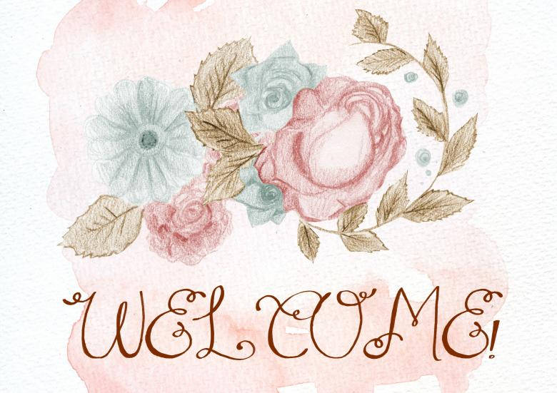 Welcome Floral Artwork