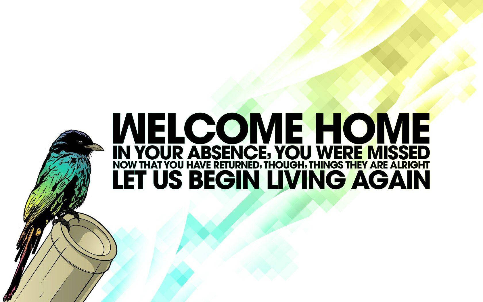 Welcome Home Quote Background