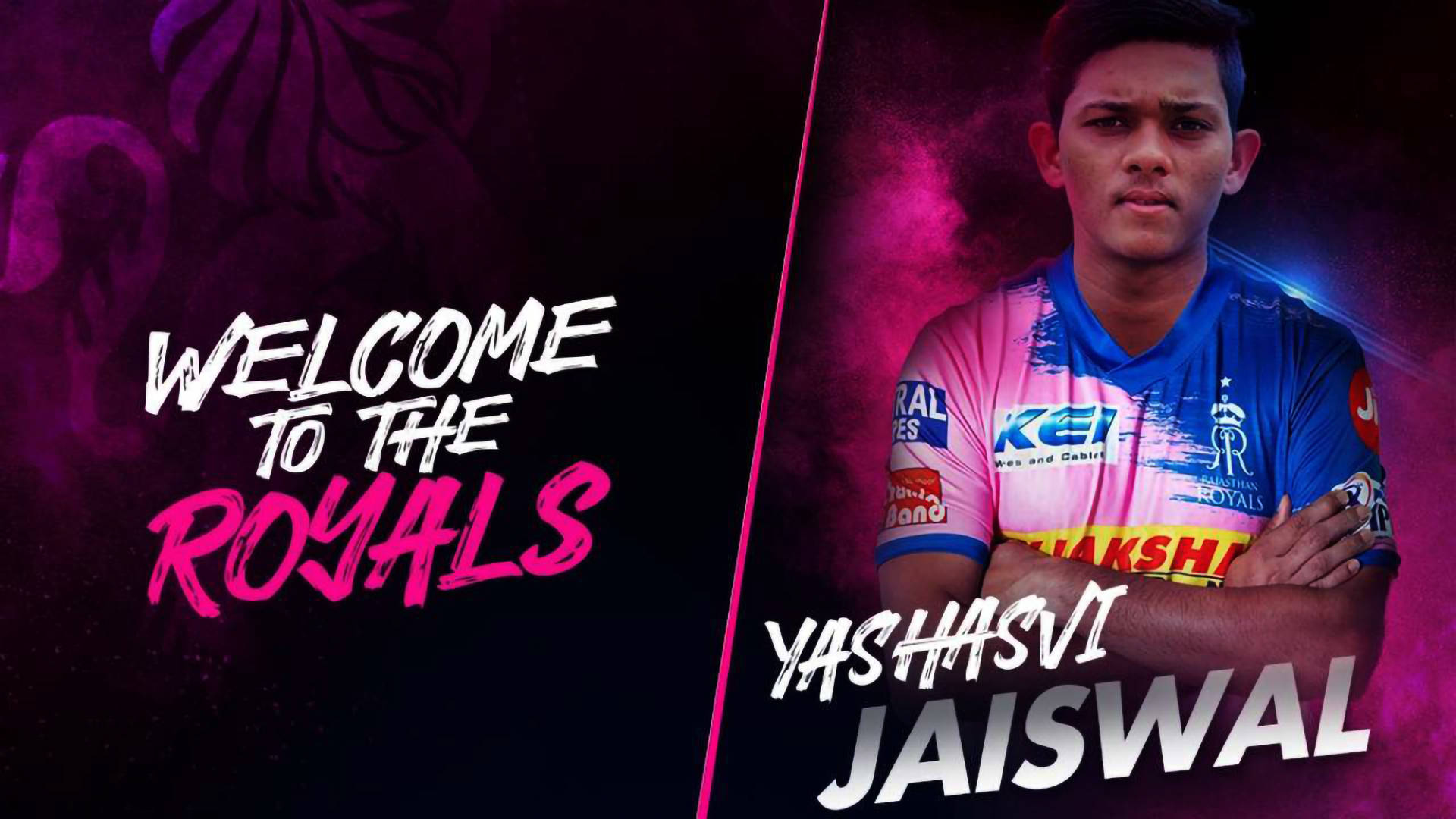 Welcome Jaiswal Rajasthan Royals Background