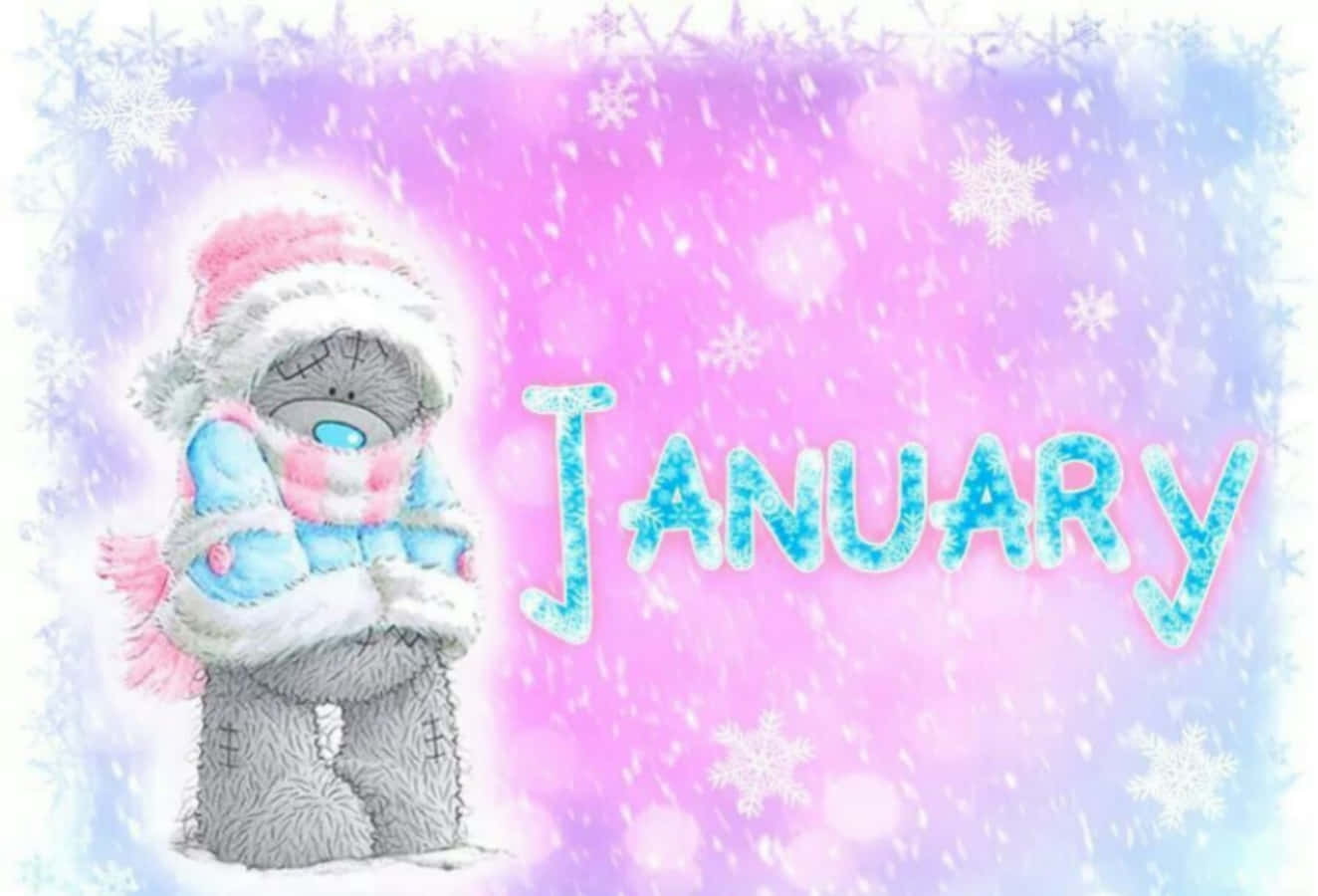 Welcome January With Warm Hugs And Lots Of Cuteness! Background