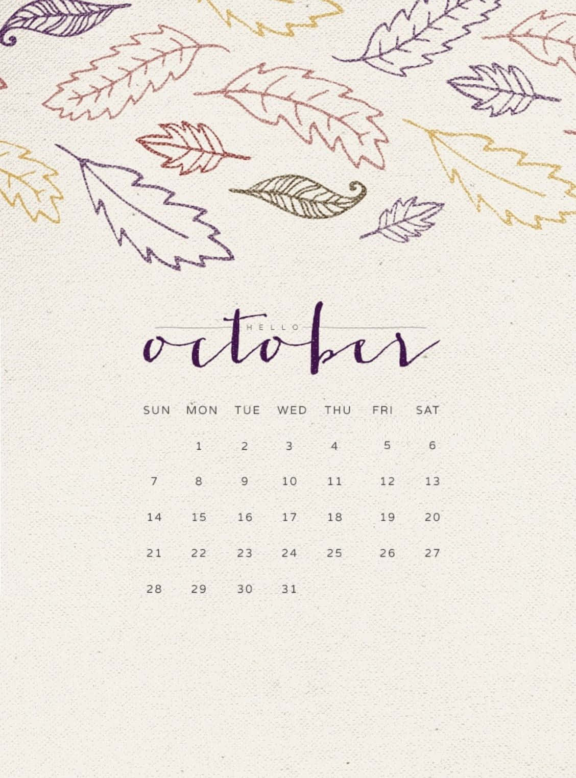 Welcome October With A Smile Background