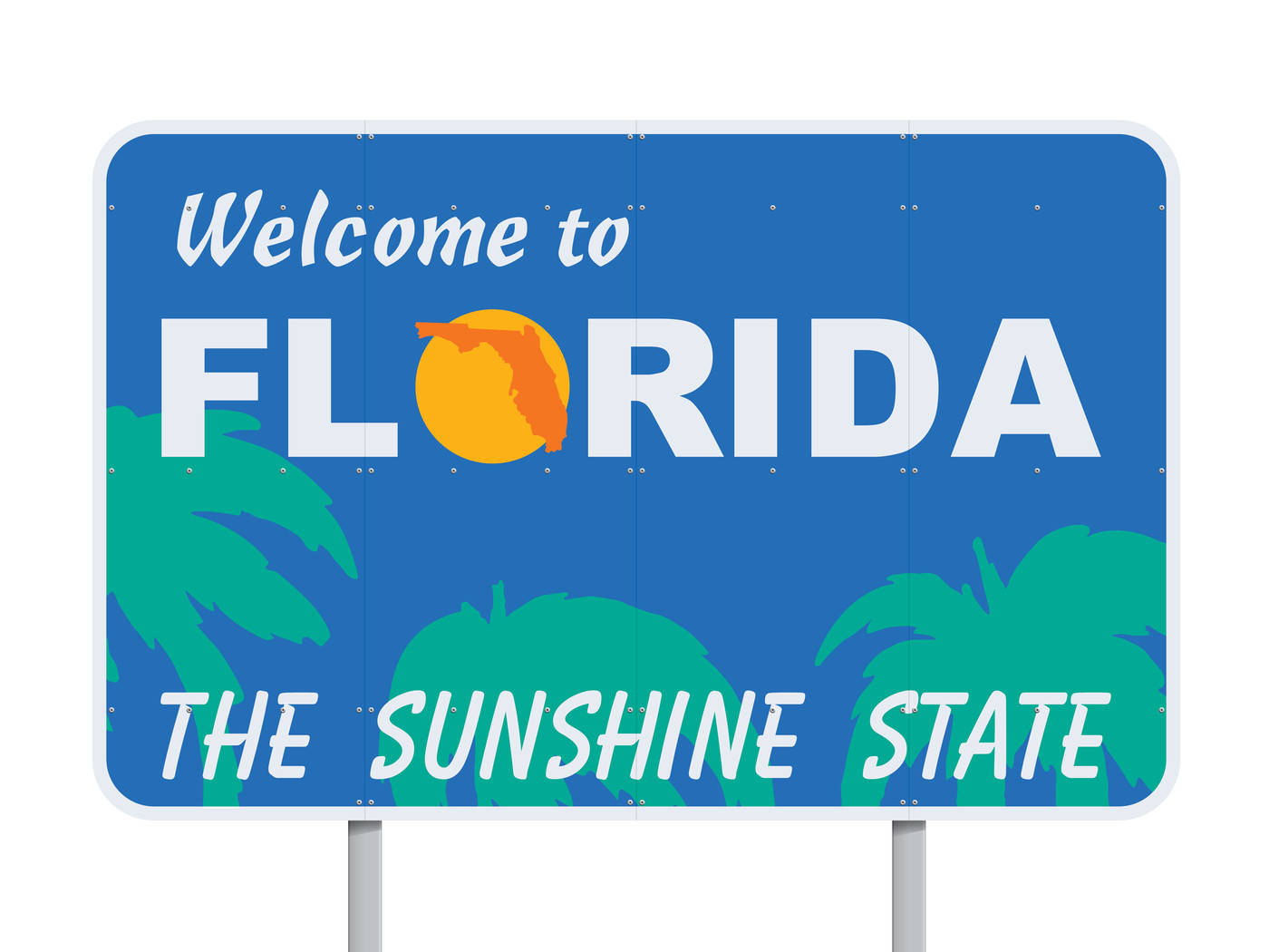 Welcome Signboard In Florida