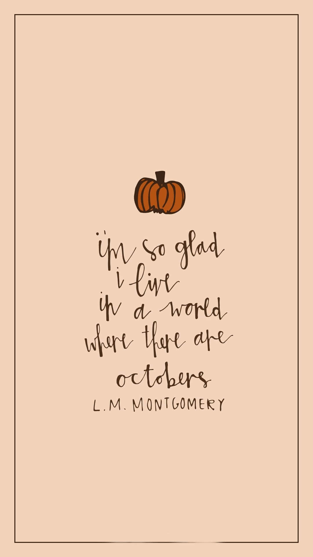 Welcome The Exciting Month Of October With A Pumpkin! Background
