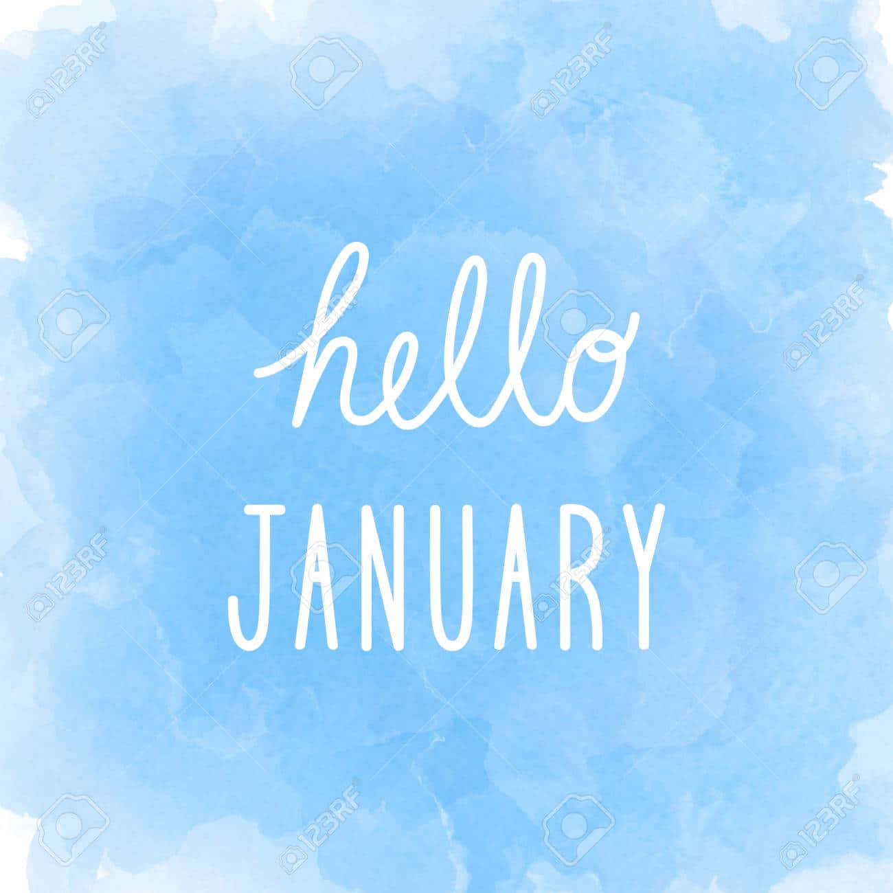 Welcome The New Year With Hello January Background
