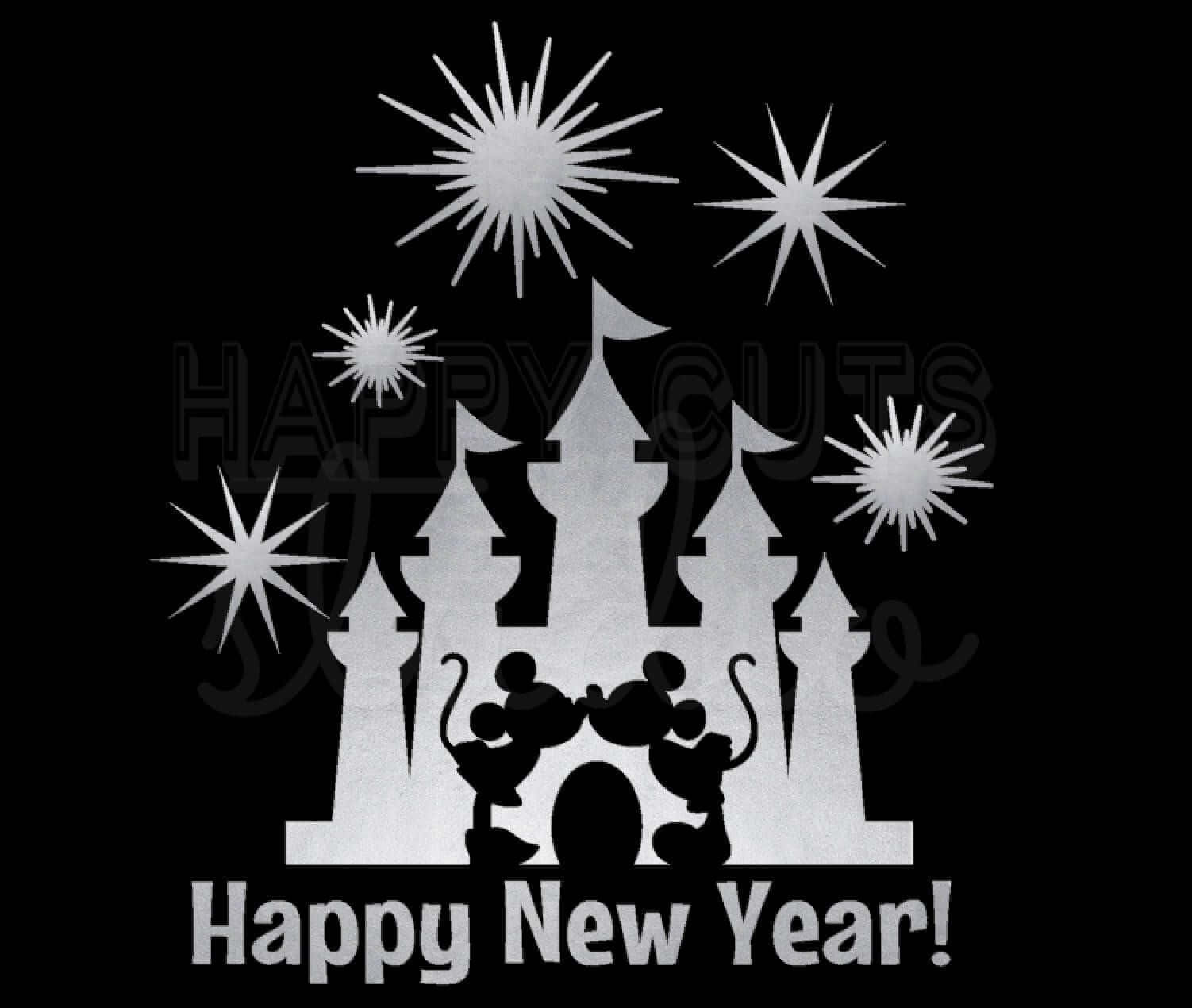 Welcome The New Year With Mickey Mouse Background