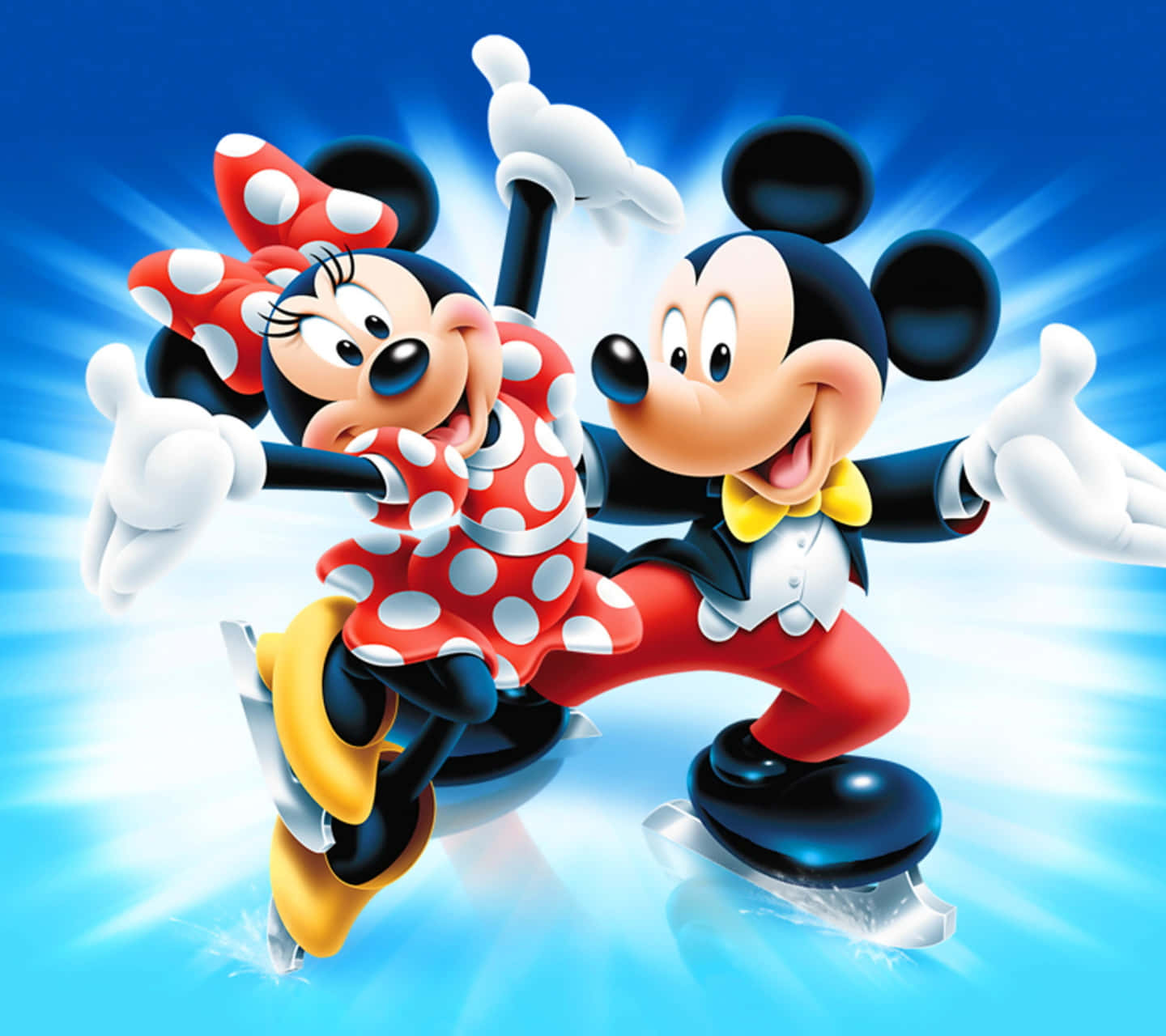 Welcome The New Year With Mickey Mouse Background