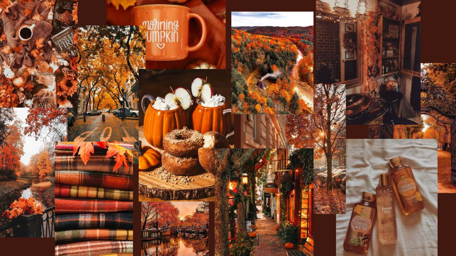 Welcome The Season Of Change With This Beautiful Fall Aesthetic Desktop Wallpaper Perfect For Your Home Or Office. Background