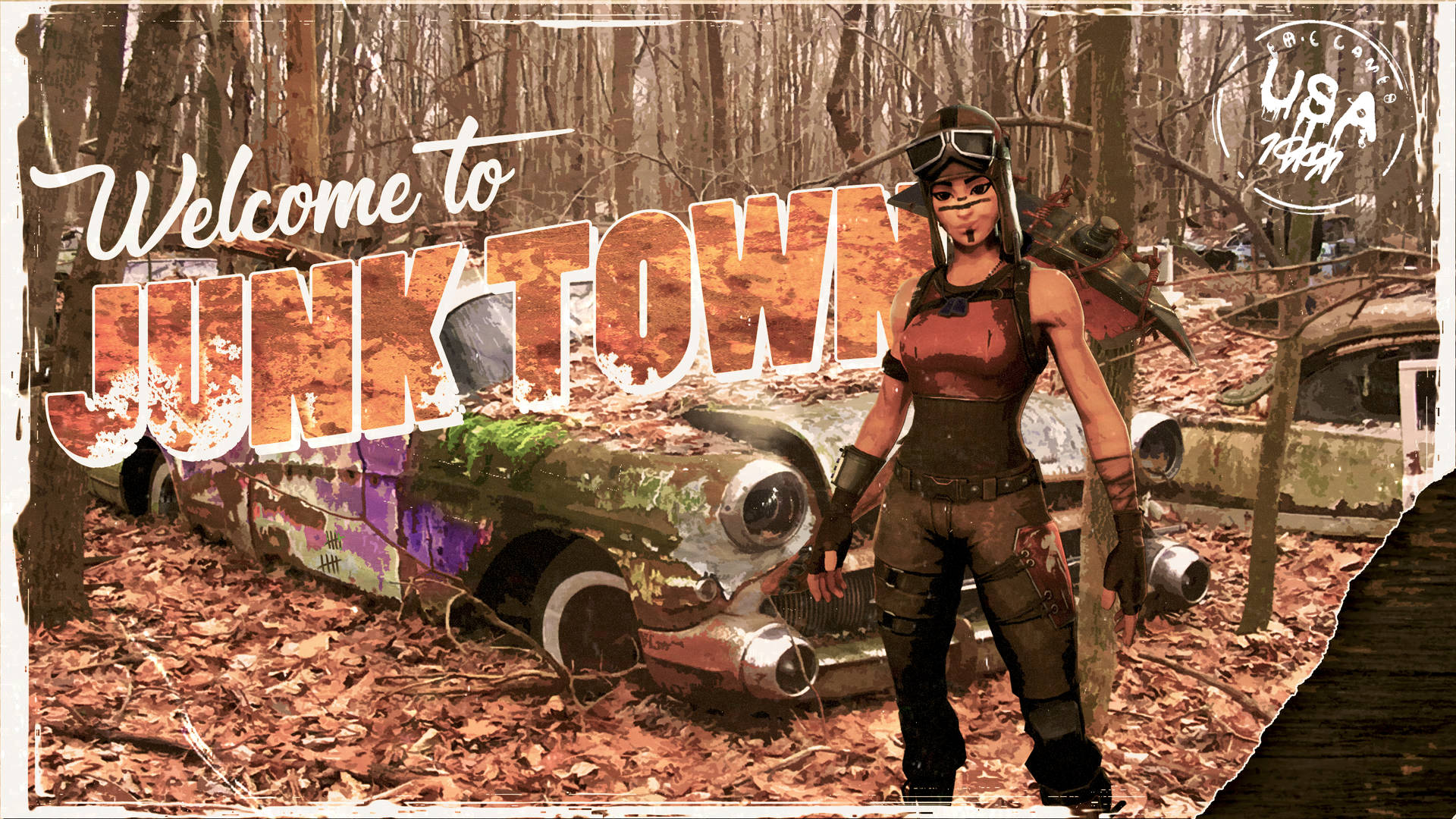 Welcome To Junk Town Renegade Raider Fortnite Background