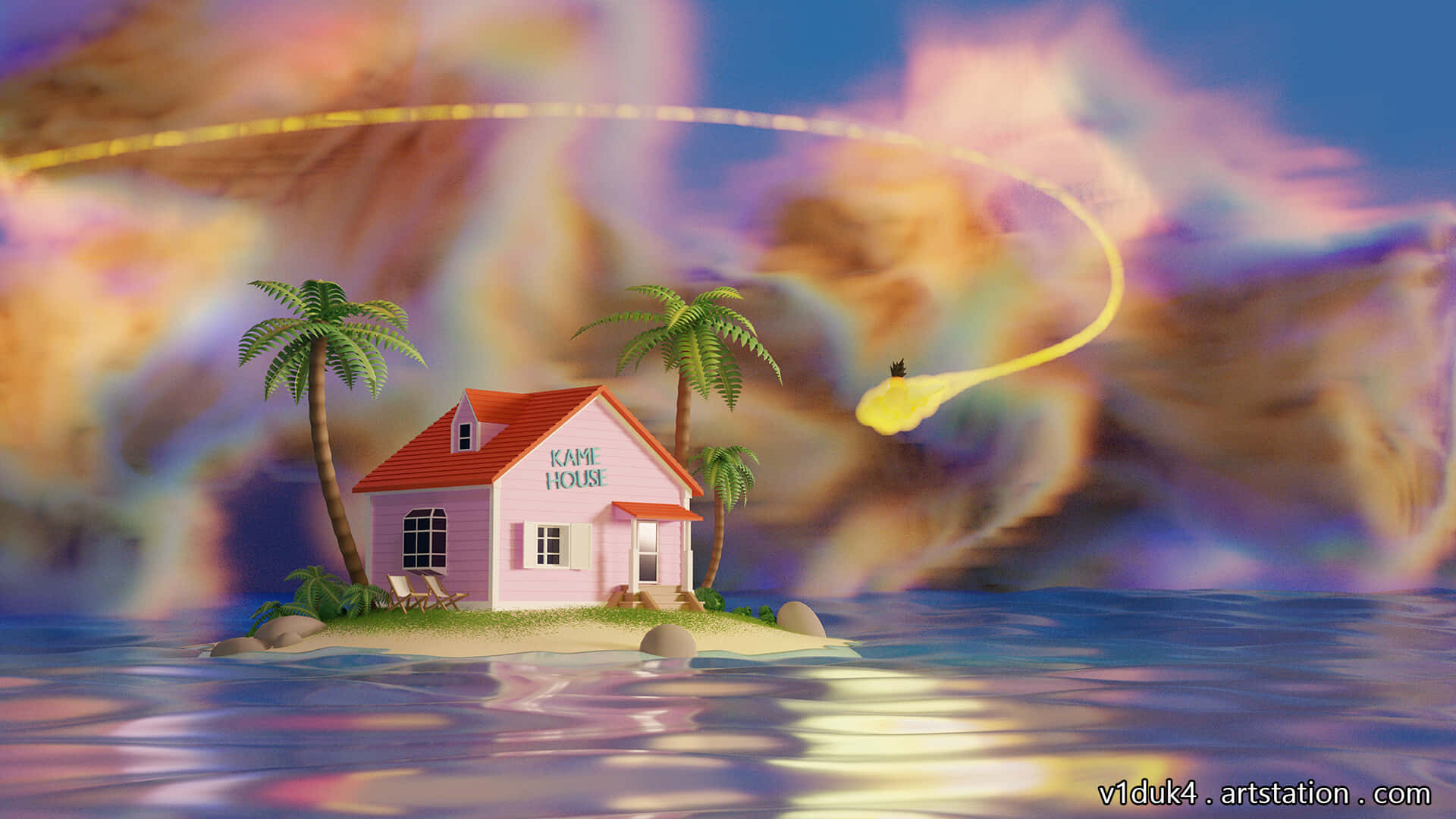 Welcome To Kame House! Background