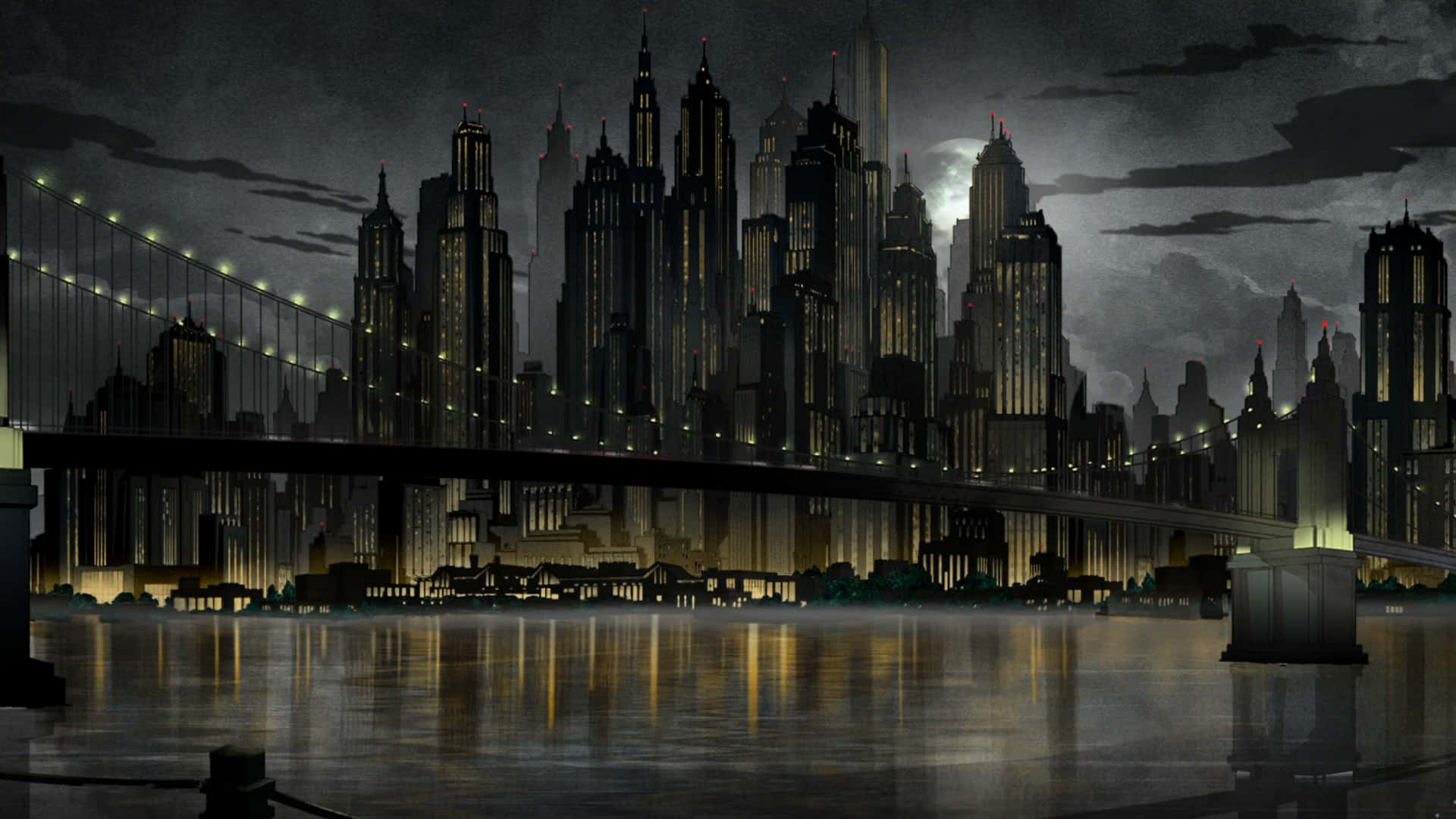 Welcome To The Bustling Metropolis That Is Gotham City Background