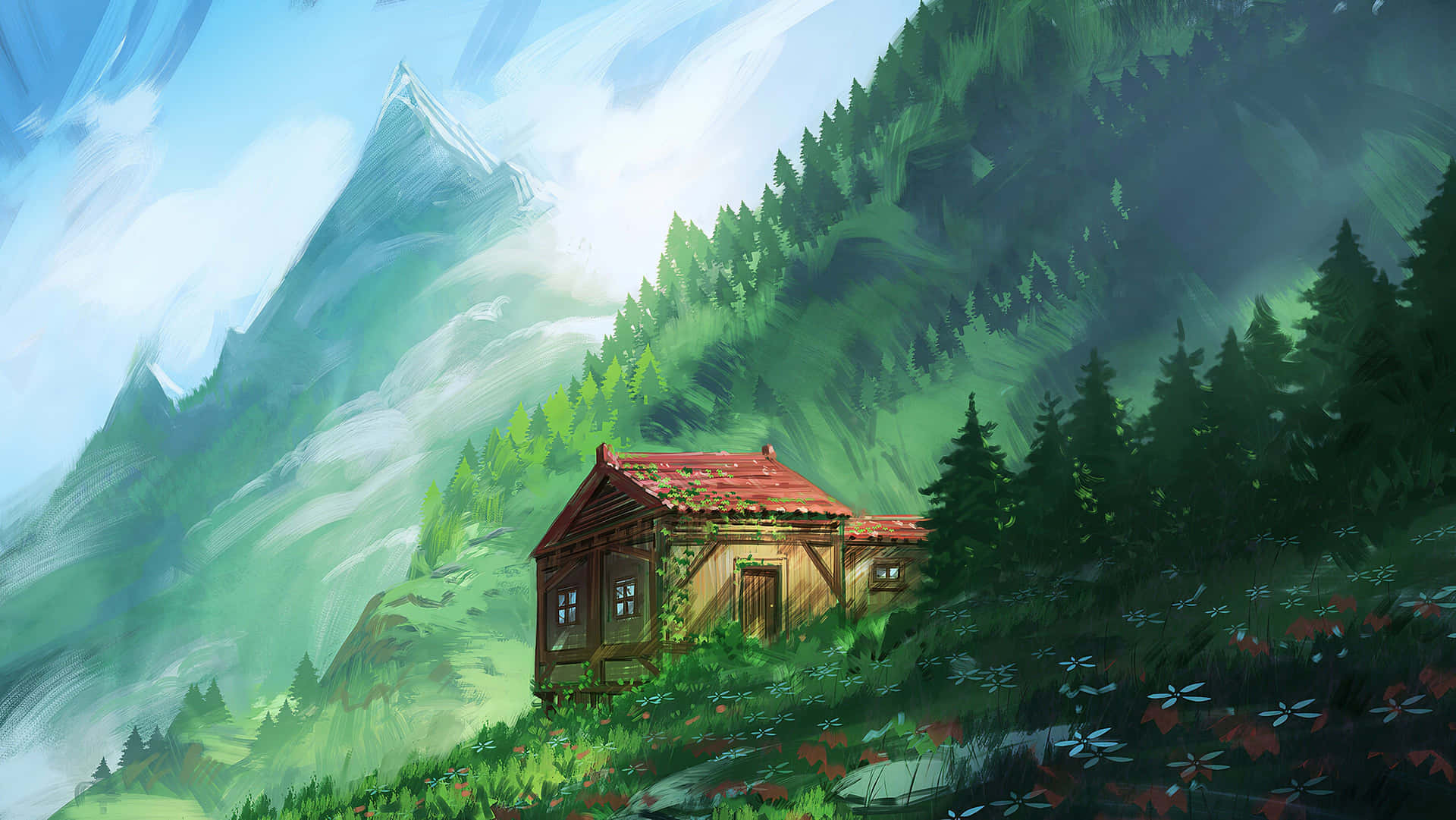 Welcome To The Cozy Anime World Background