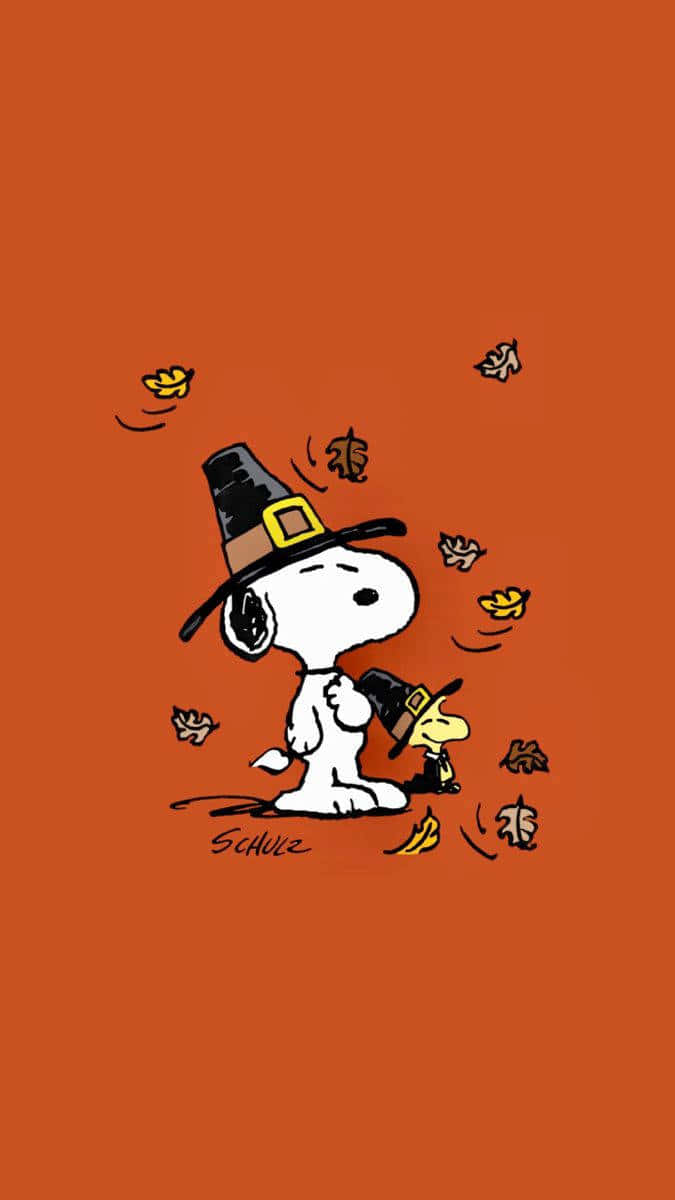 Welcome To The Cozy Season Of Autumn With Snoopy Background