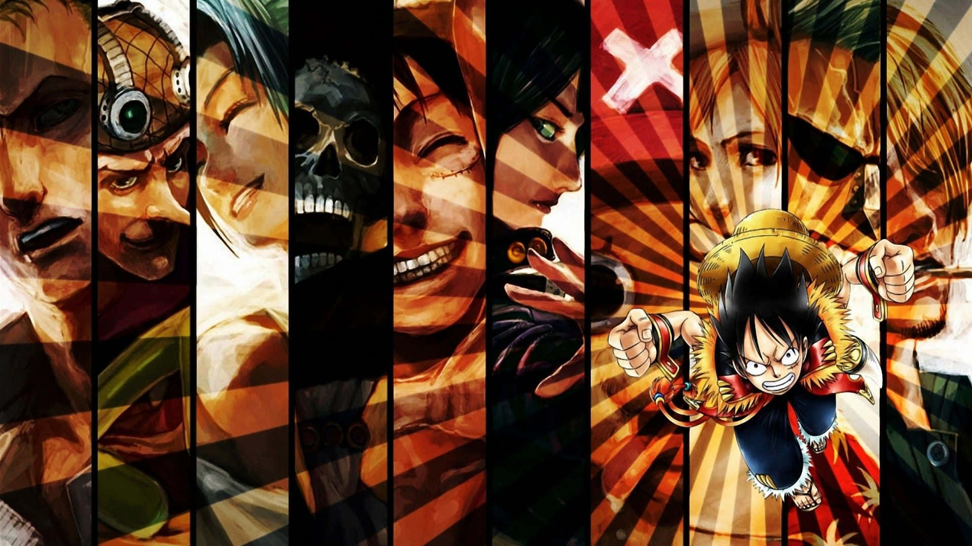 Welcome To The Fun And Crazy World Of One Piece Chibi Background