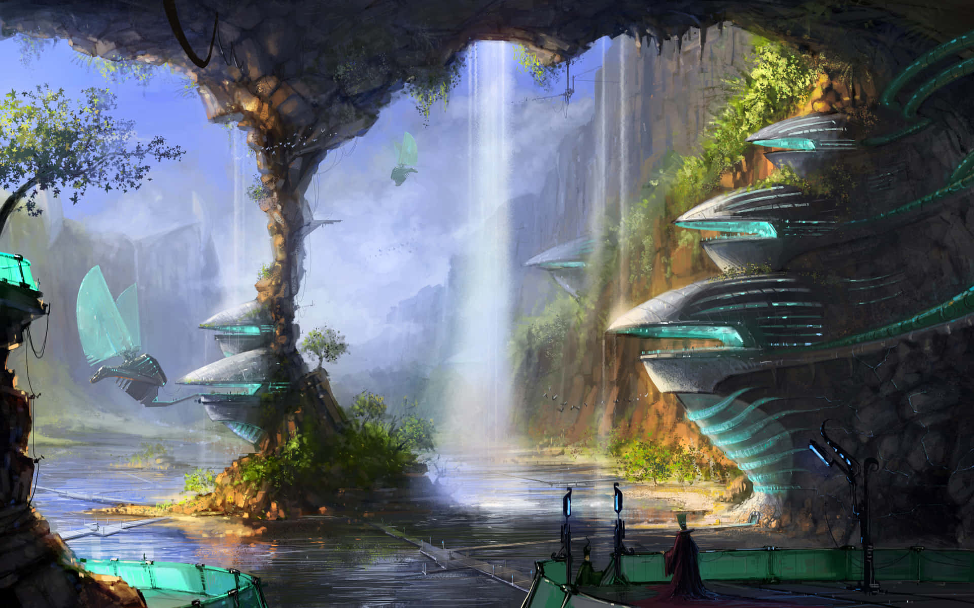Welcome To The High-tech Futuristic Vision Of The Future Background
