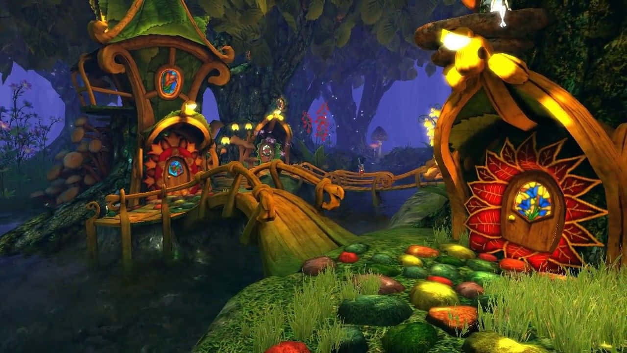 Welcome To The Magical Fairy Forest Background