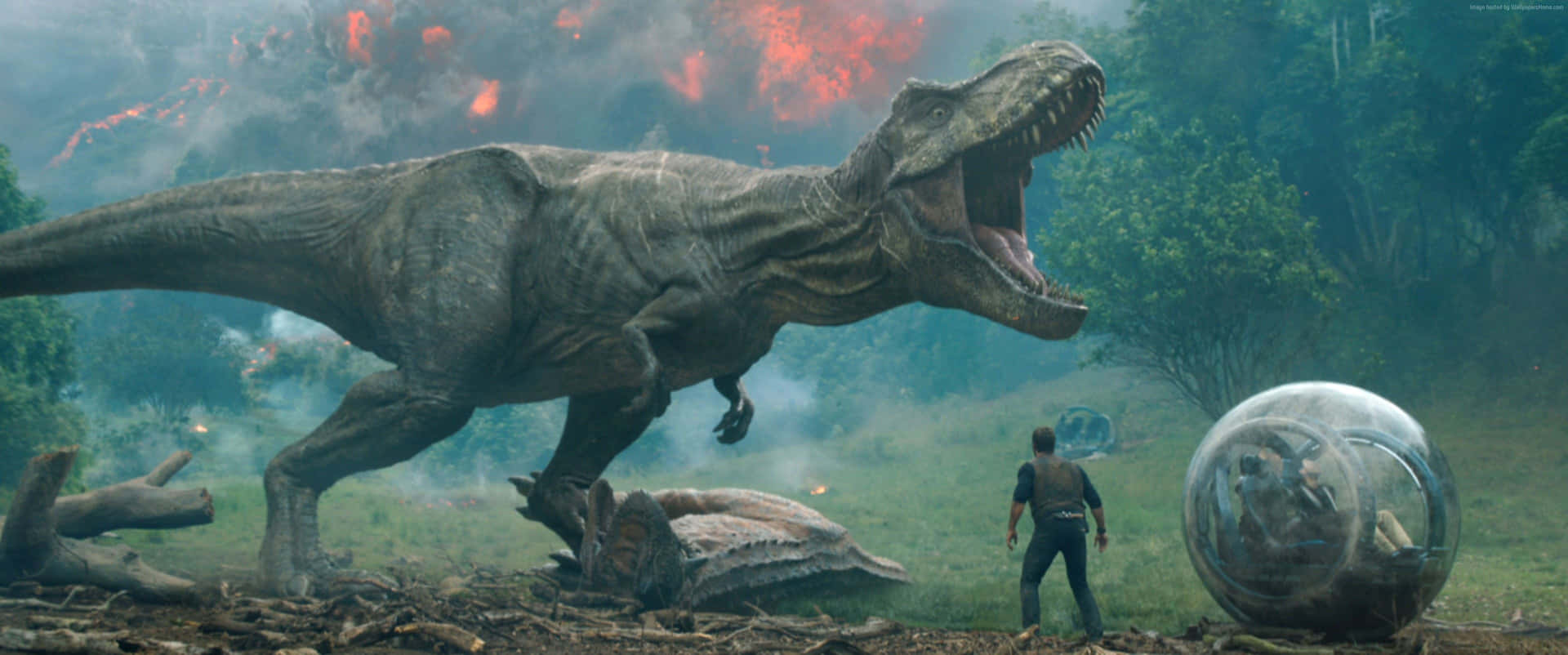 Welcome To The Wondrous Blue Jurassic World Background