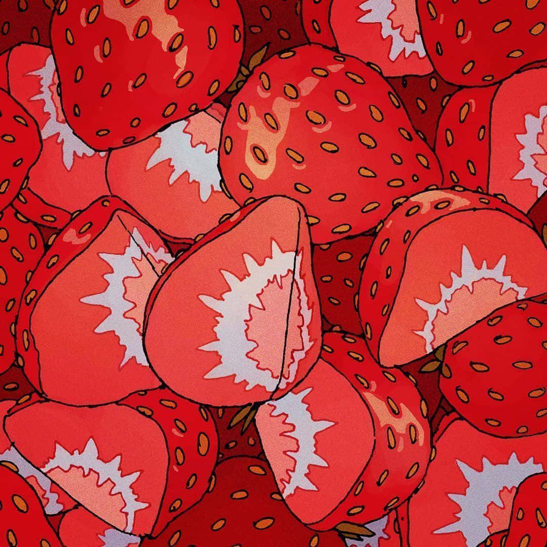 Welcome To The World Of Red Anime Aesthetic Background
