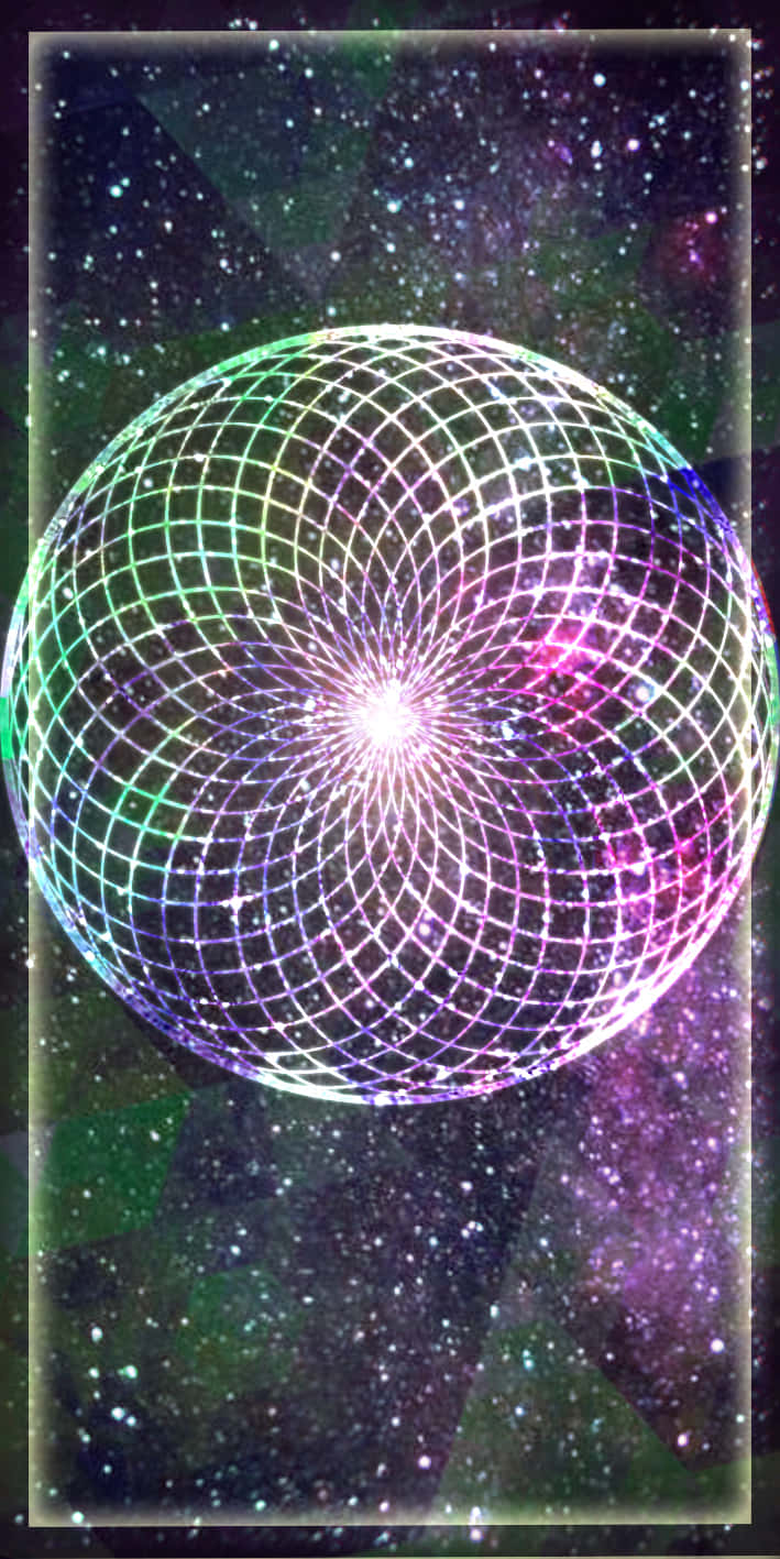 Welcome To The World Of Serenity With The Flower Of Life Background