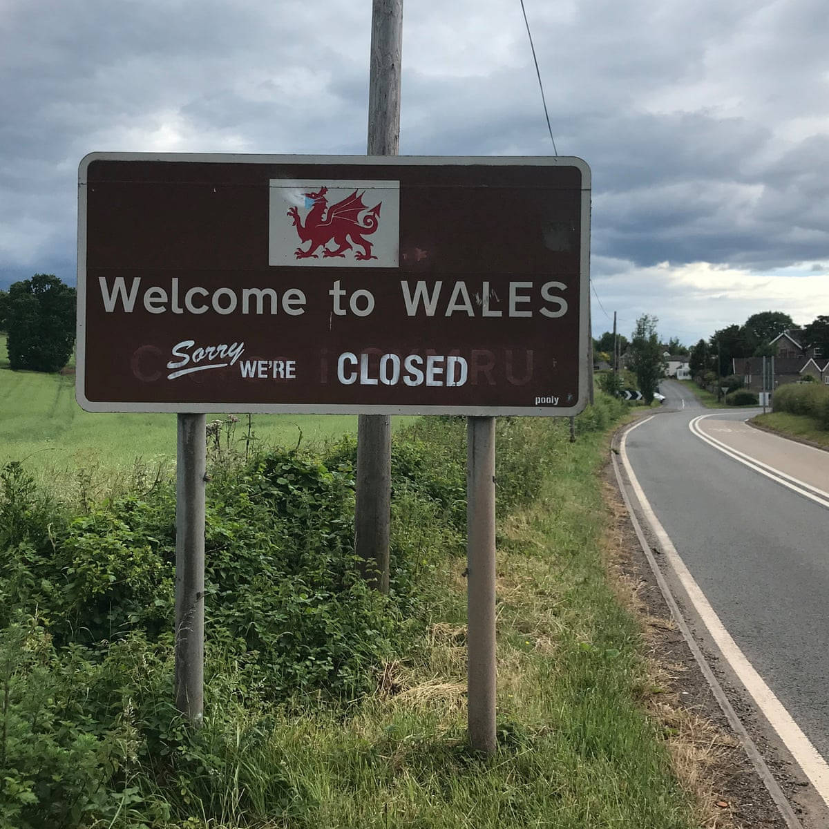 Welcome To Wales Signage Background