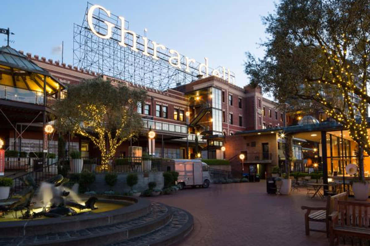 Well-lit Ghiradelli Square In The Afternoon Background
