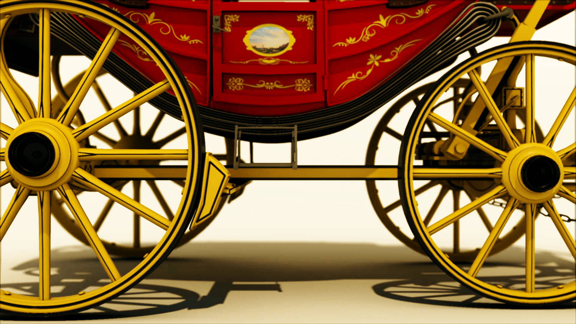 Wells Fargo Carriage Wheels Background