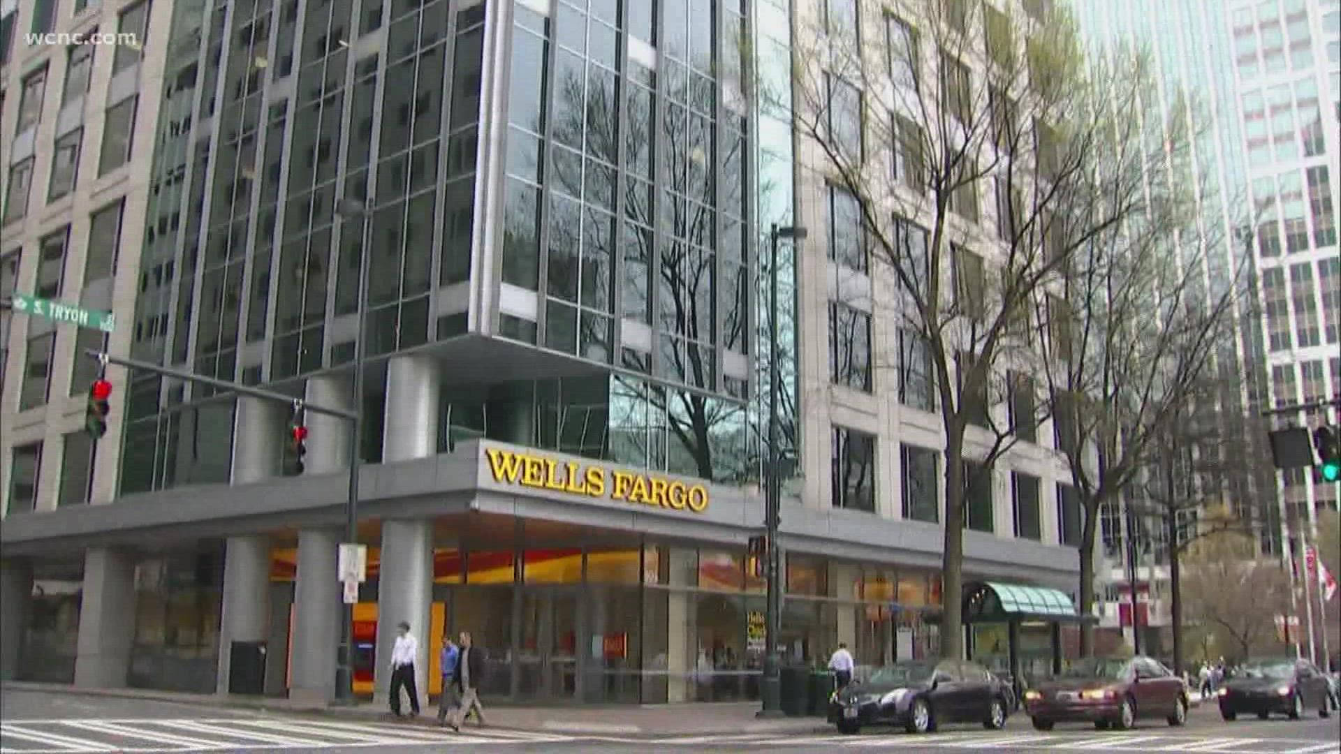 Wells Fargo Corporate Building Sign Background