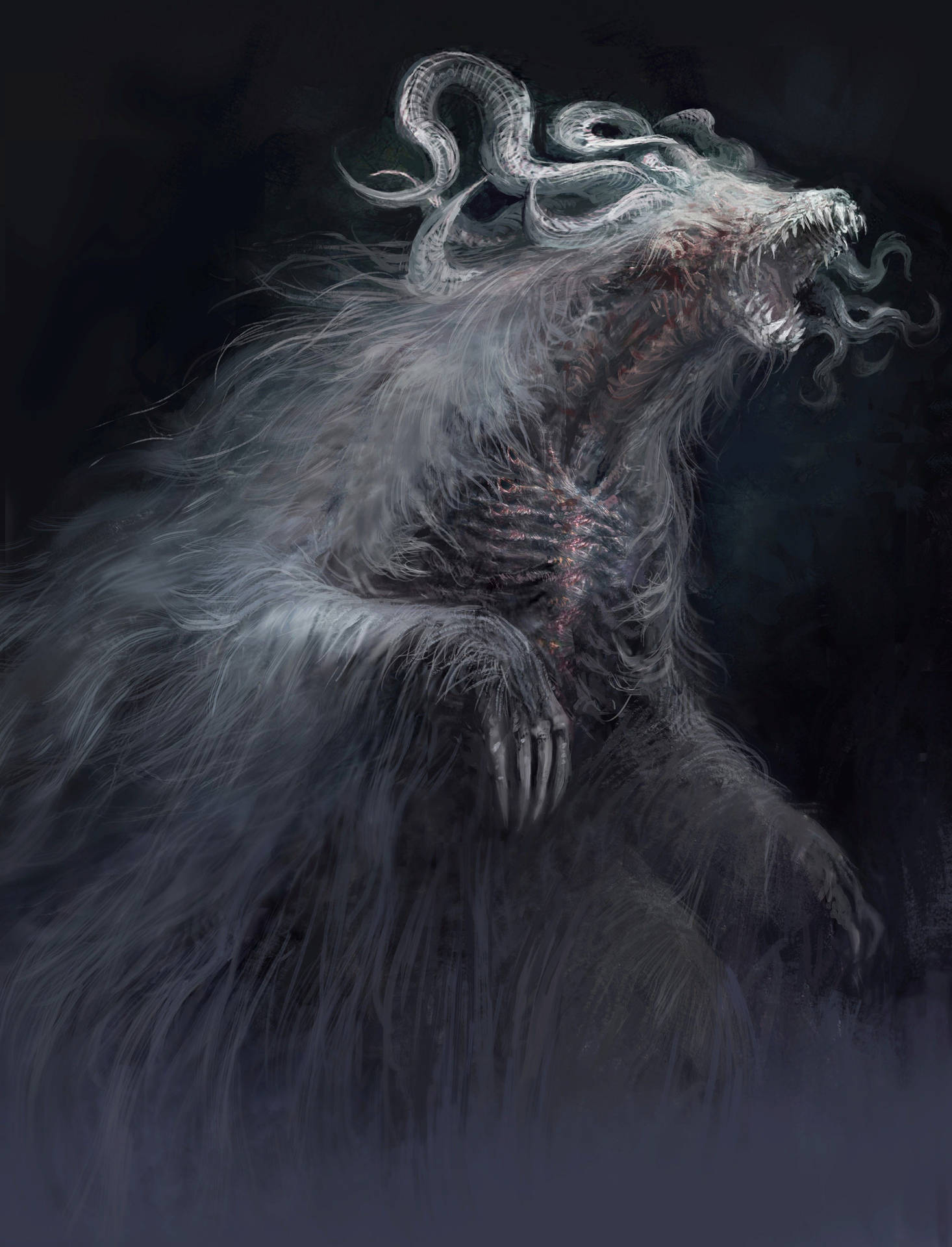 Wendigo Ursa Monster Design Background