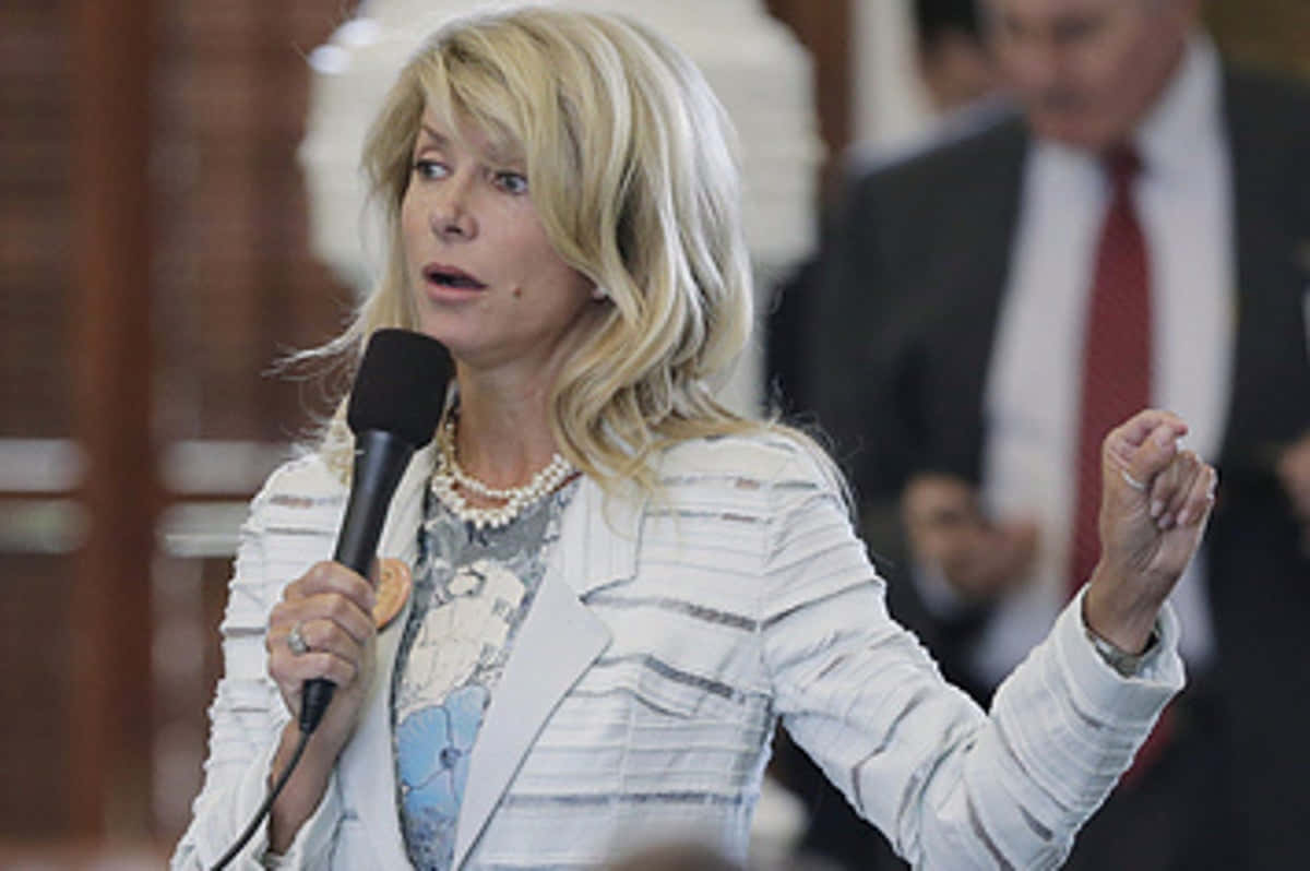 Wendy Davis During Filibuster Background