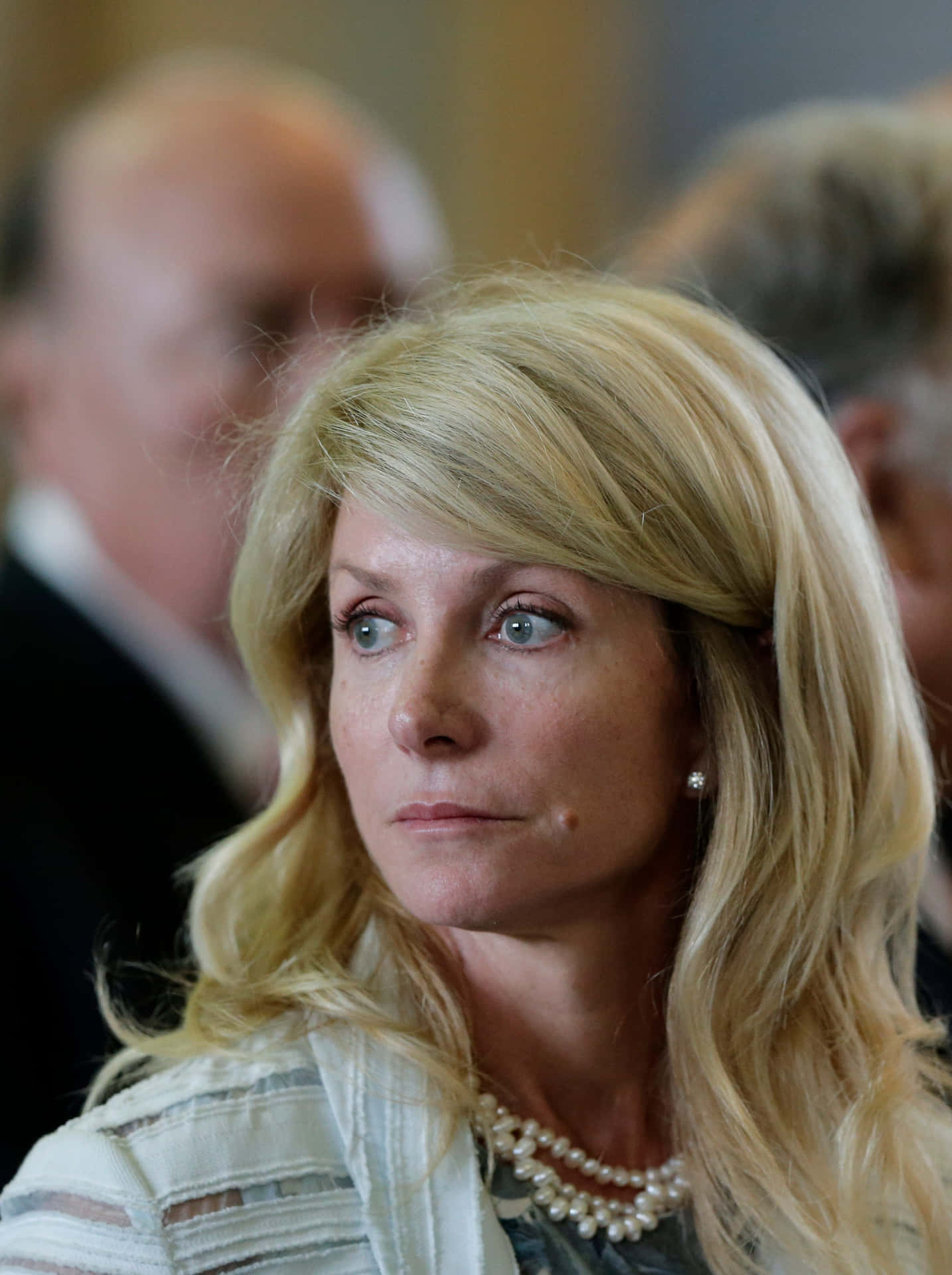 Wendy Davis Expressing Determination. Background