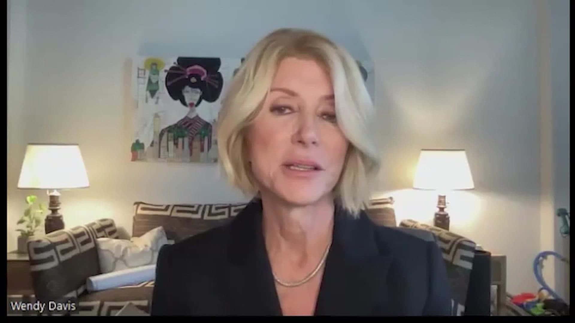 Wendy Davis In An Online Interview Background