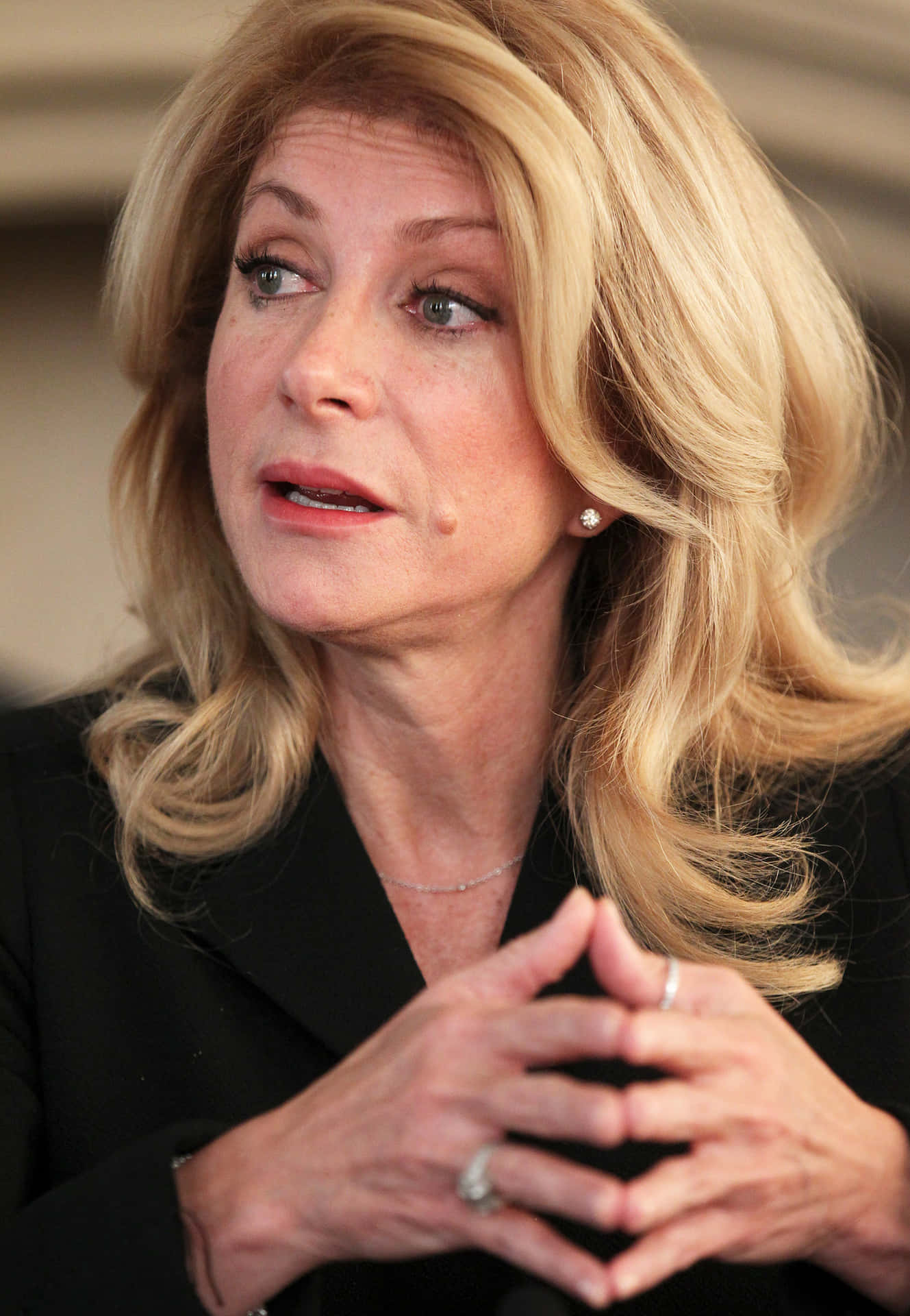 Wendy Davis In Deep Thought Background