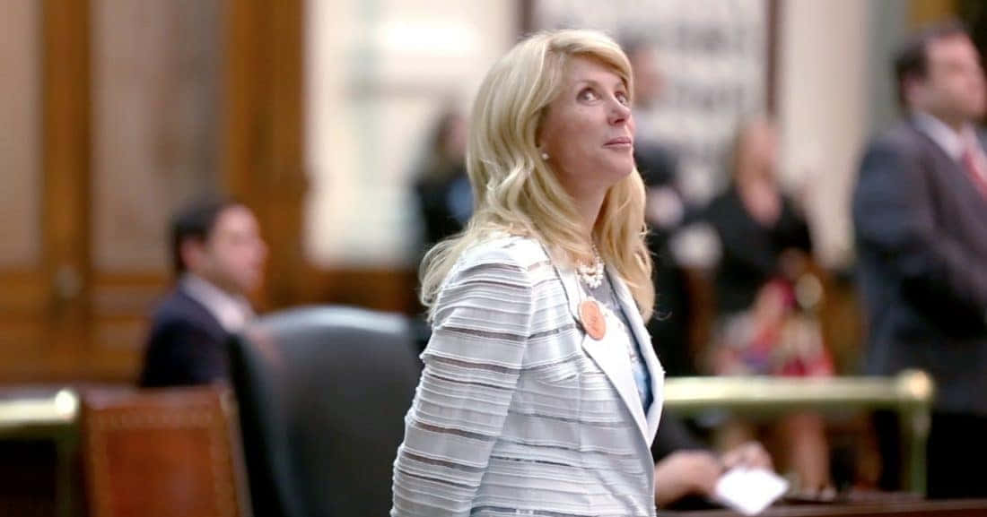 Wendy Davis Looks Up Background