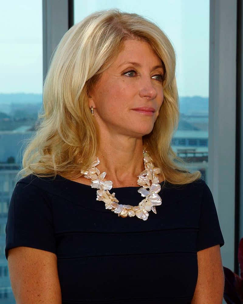 Wendy Davis Sporting A Shell Necklace Background