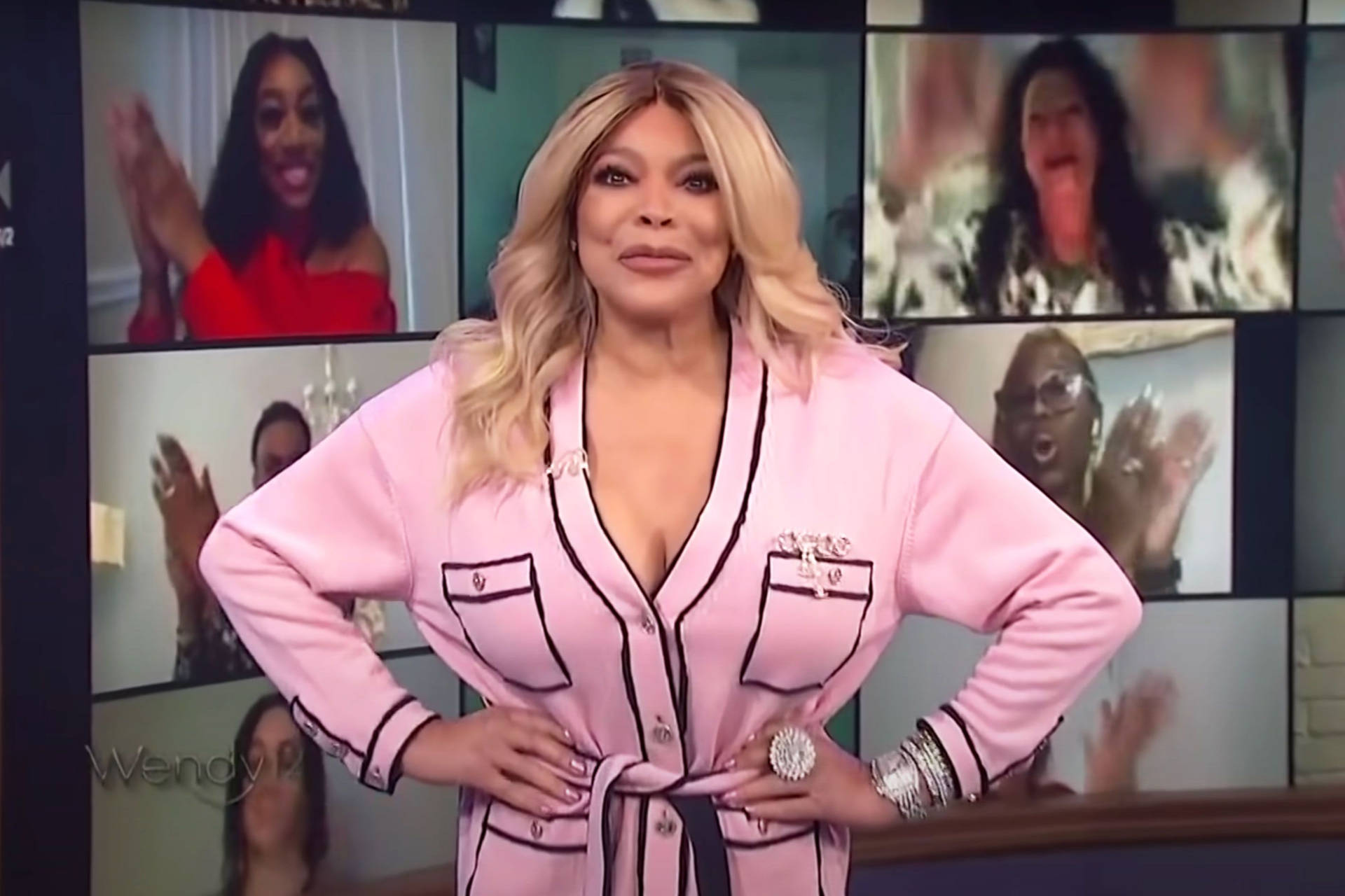 Wendy Williams Before A Screen Background