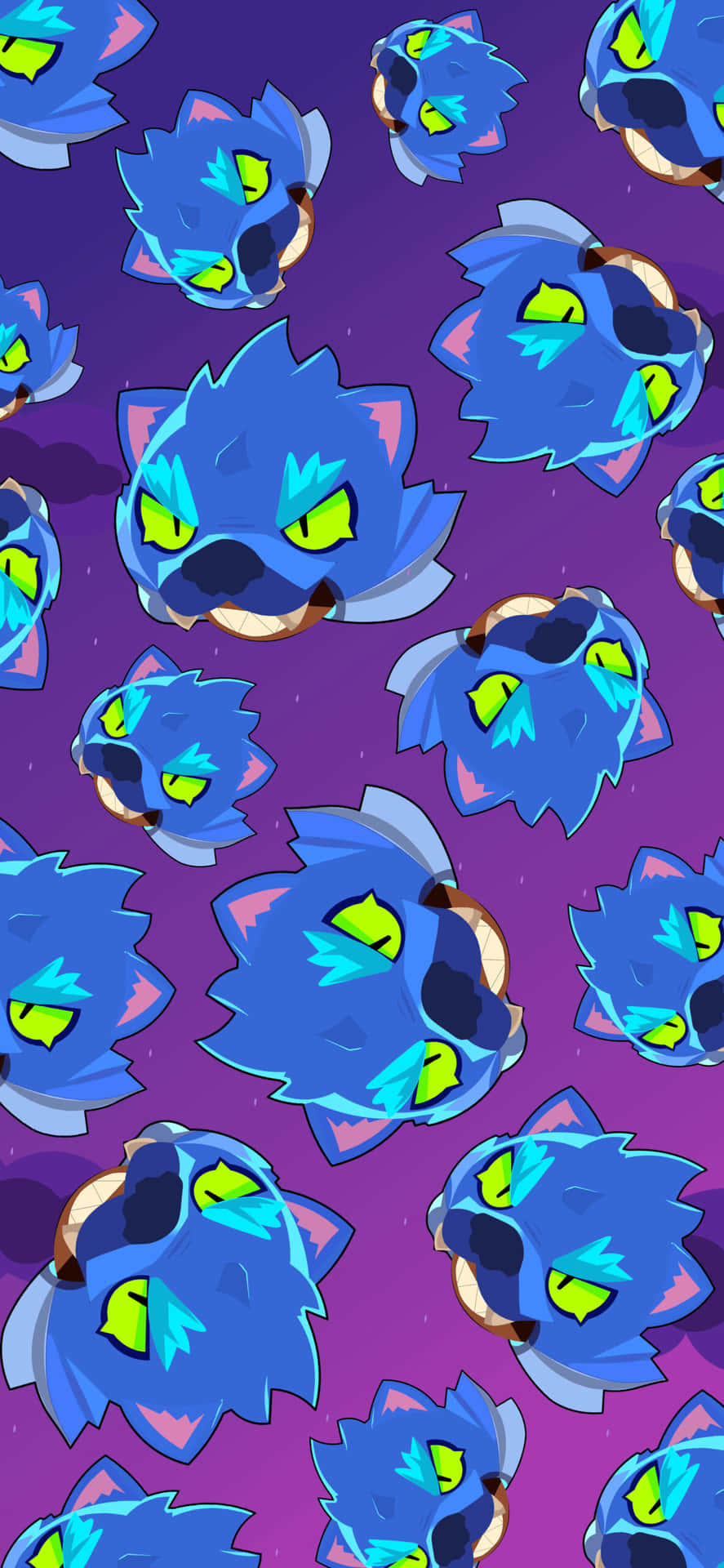 Werewolf Leon Brawl Stars Pattern Background