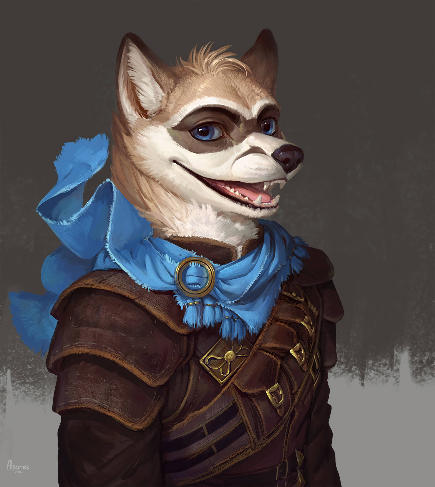 Werewolf Portrait Painting Background
