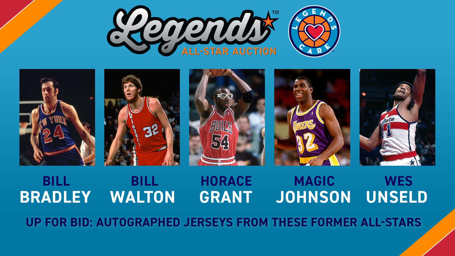 Wes Unseld Legends Autographed Jerseys Background