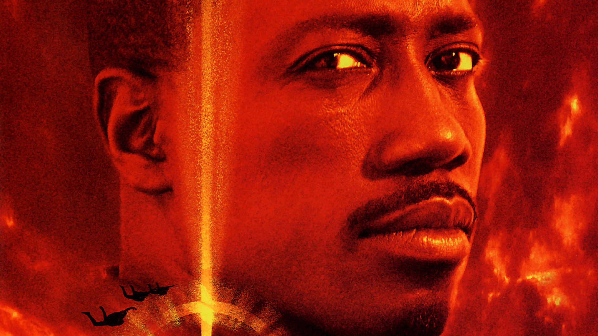 Wesley Snipes In Iconic Action Pose Background