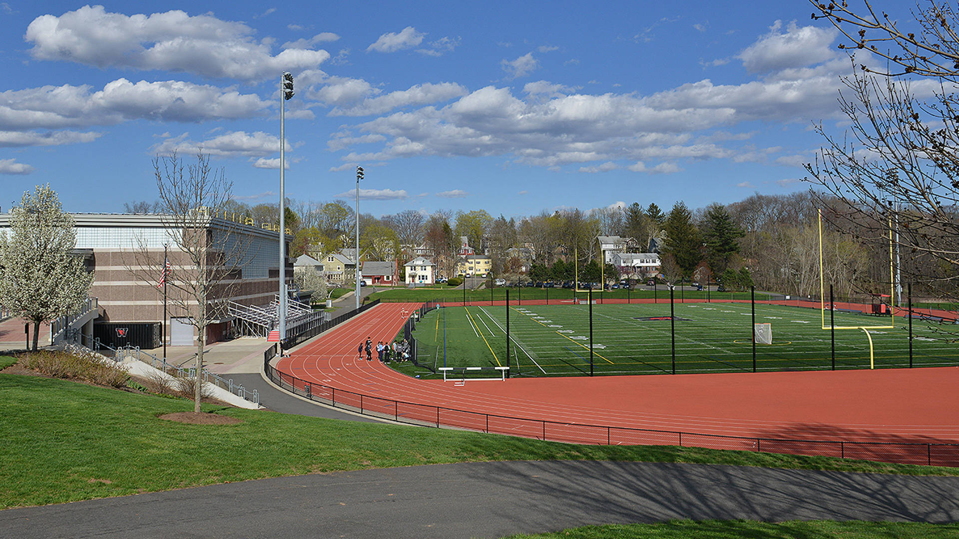 Wesleyan University Sports Field Background