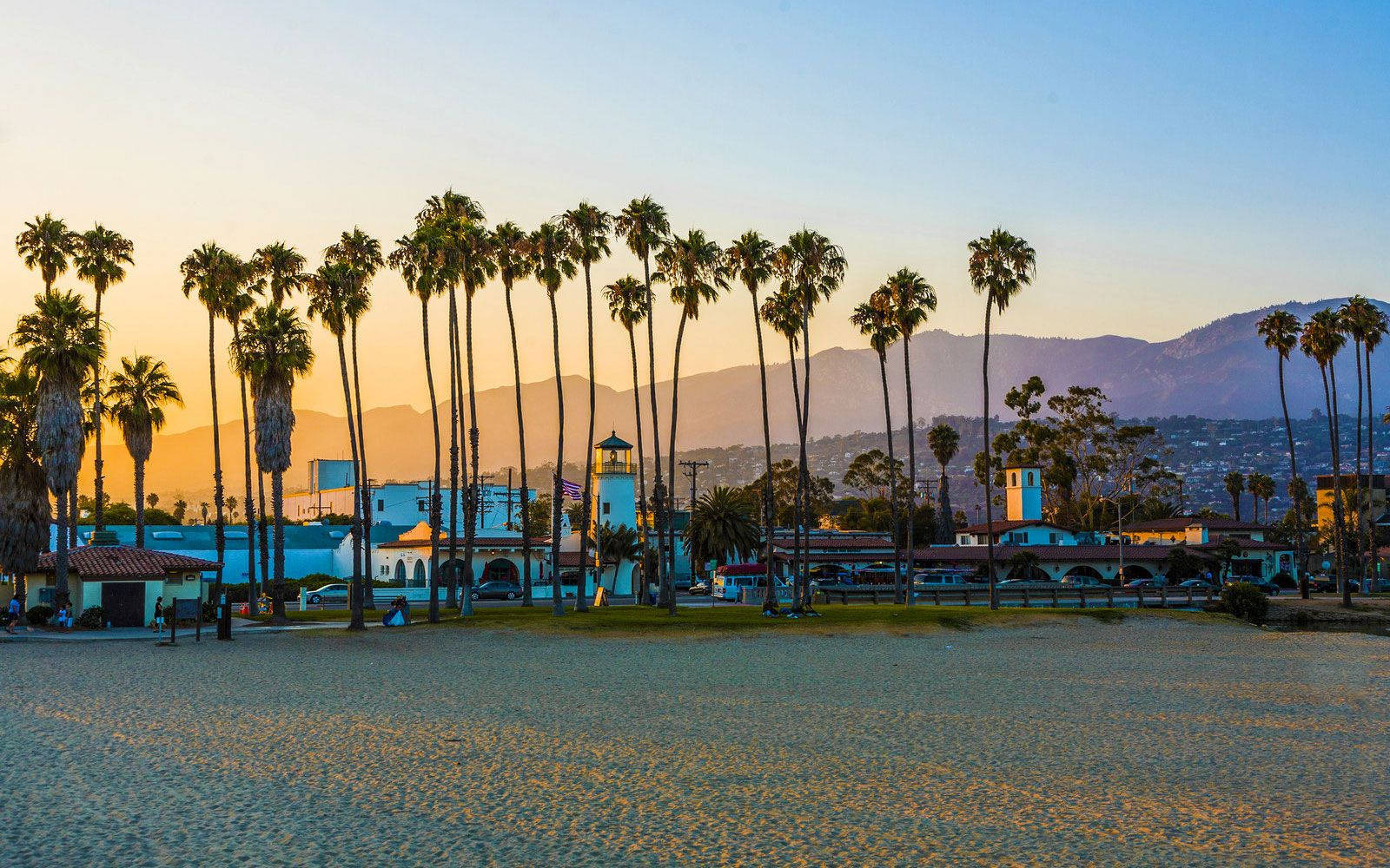 West Beach Near Ucsb Background