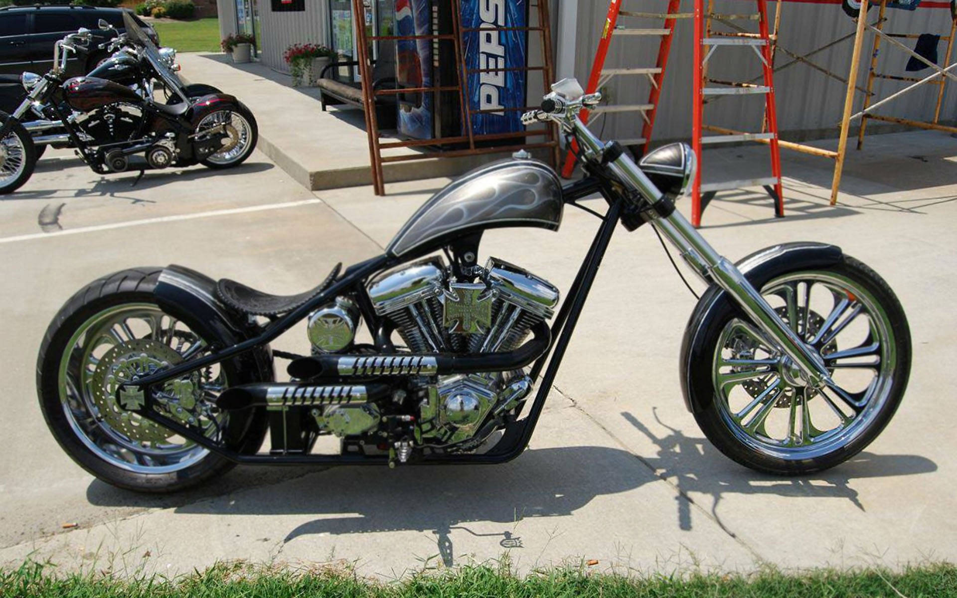 West Coast Choppers Redneck Motorcycle Background