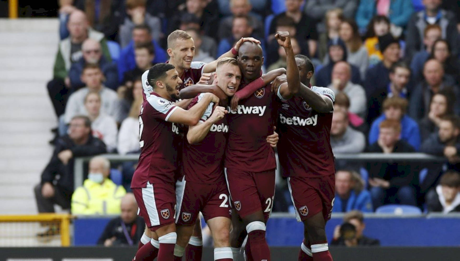 West Ham Team Celebration Football Match Background