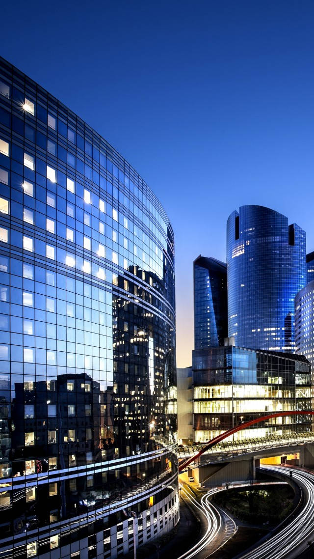 West Wacker Buildings In Chicago Background