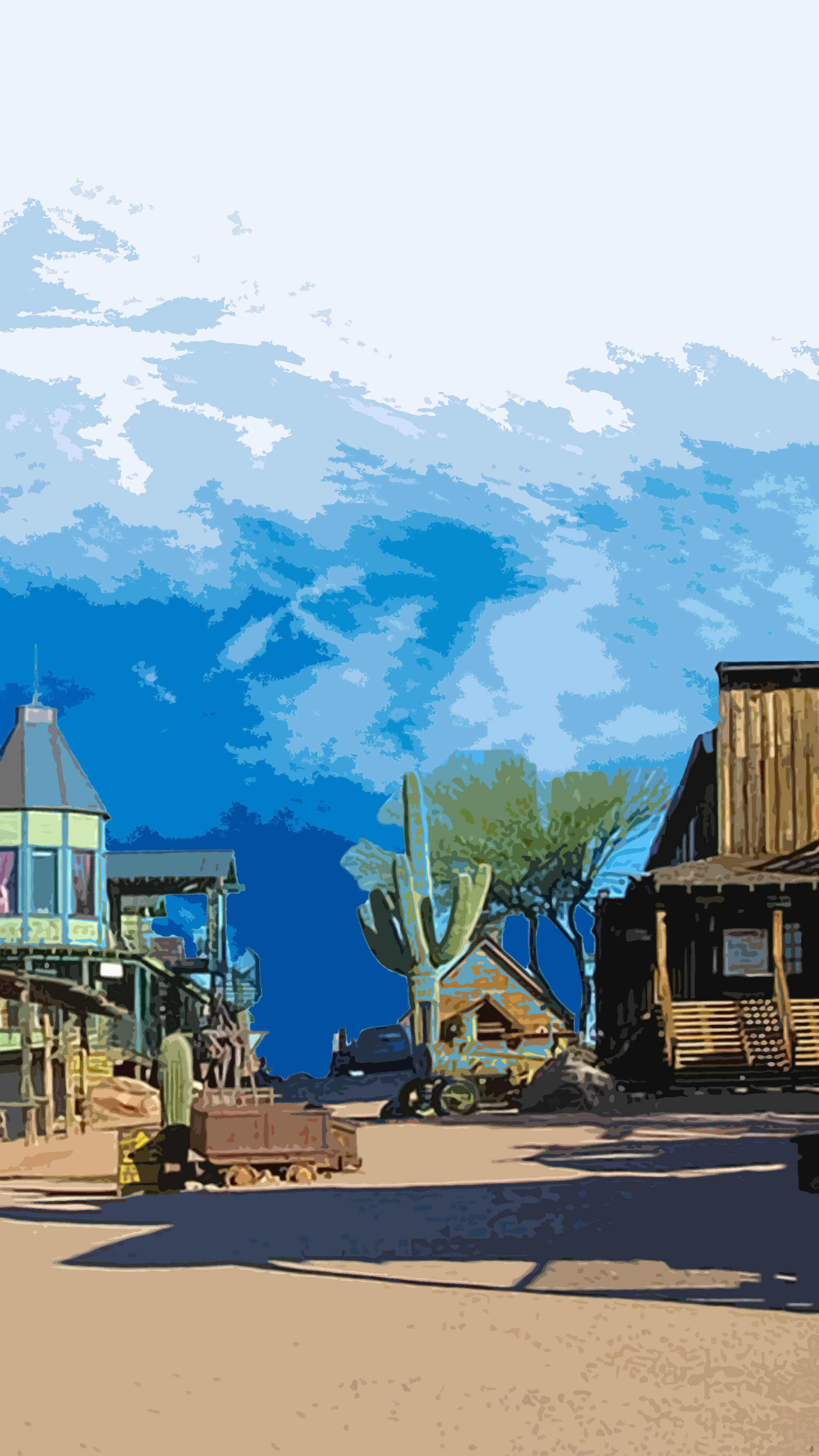 Western Aesthetic Sky Town