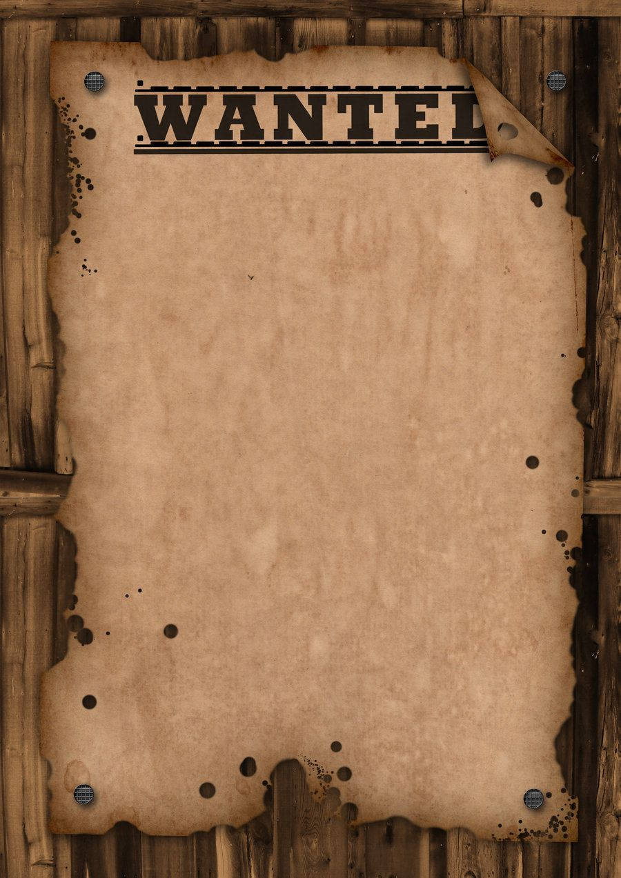 Western Blank Wanted Poster Background