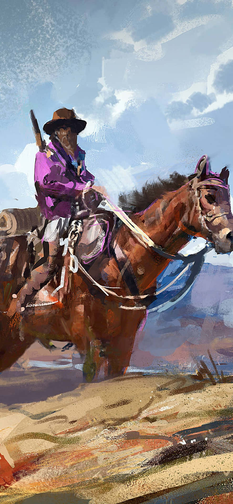 Western Cowboy Iphone 1242 X 2688 Background