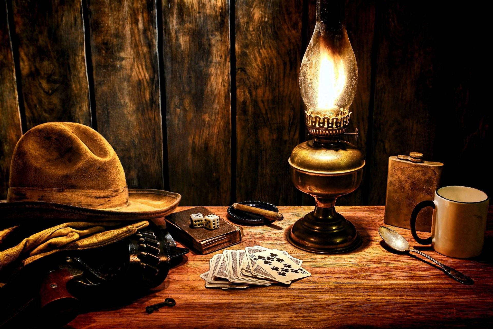 Western Cowboy's Hat Background