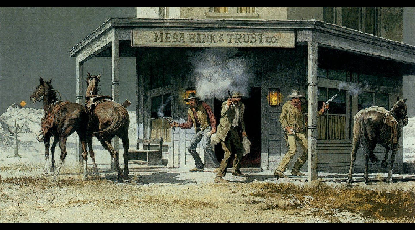Western Cowboys Wild West Painting