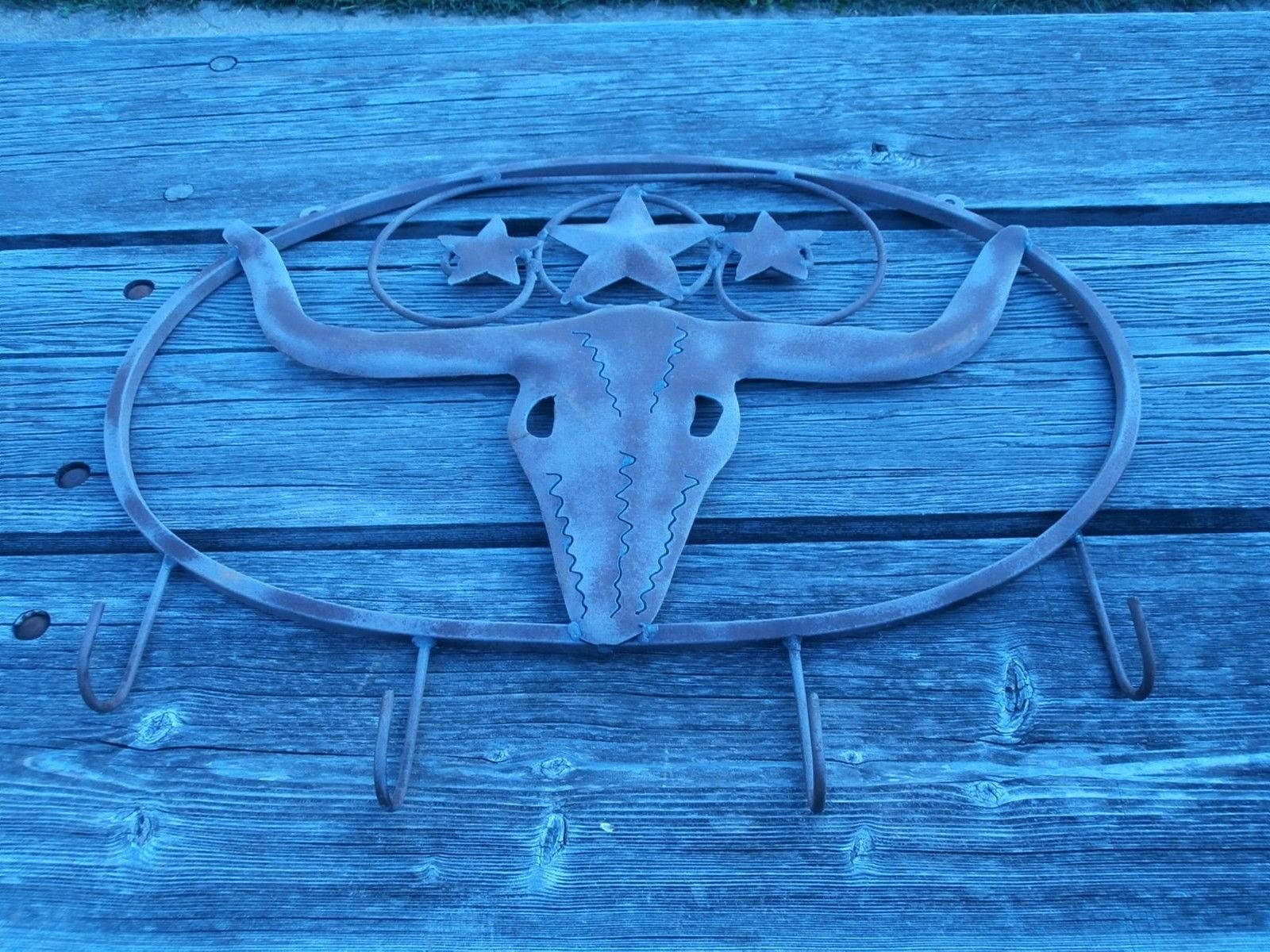 Western Metal Bull Skull Background
